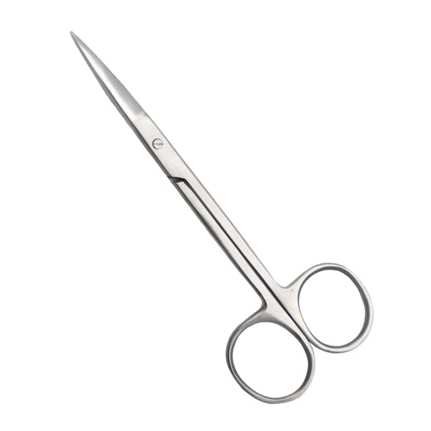 Fine-pointed straight Iris scissors made of surgical-grade stainless steel, used for precise medical and dental procedures.
