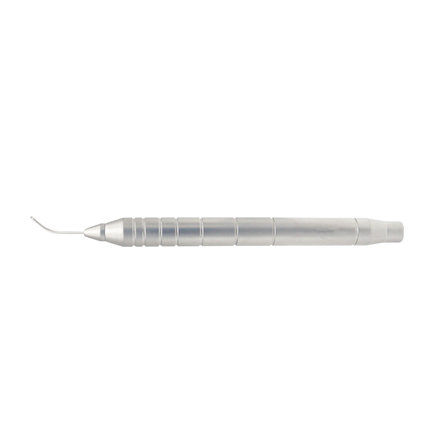 Irrigating Cannula Handpiece with conical tip and dual 0.5 mm irrigating ports front view for eye surgery