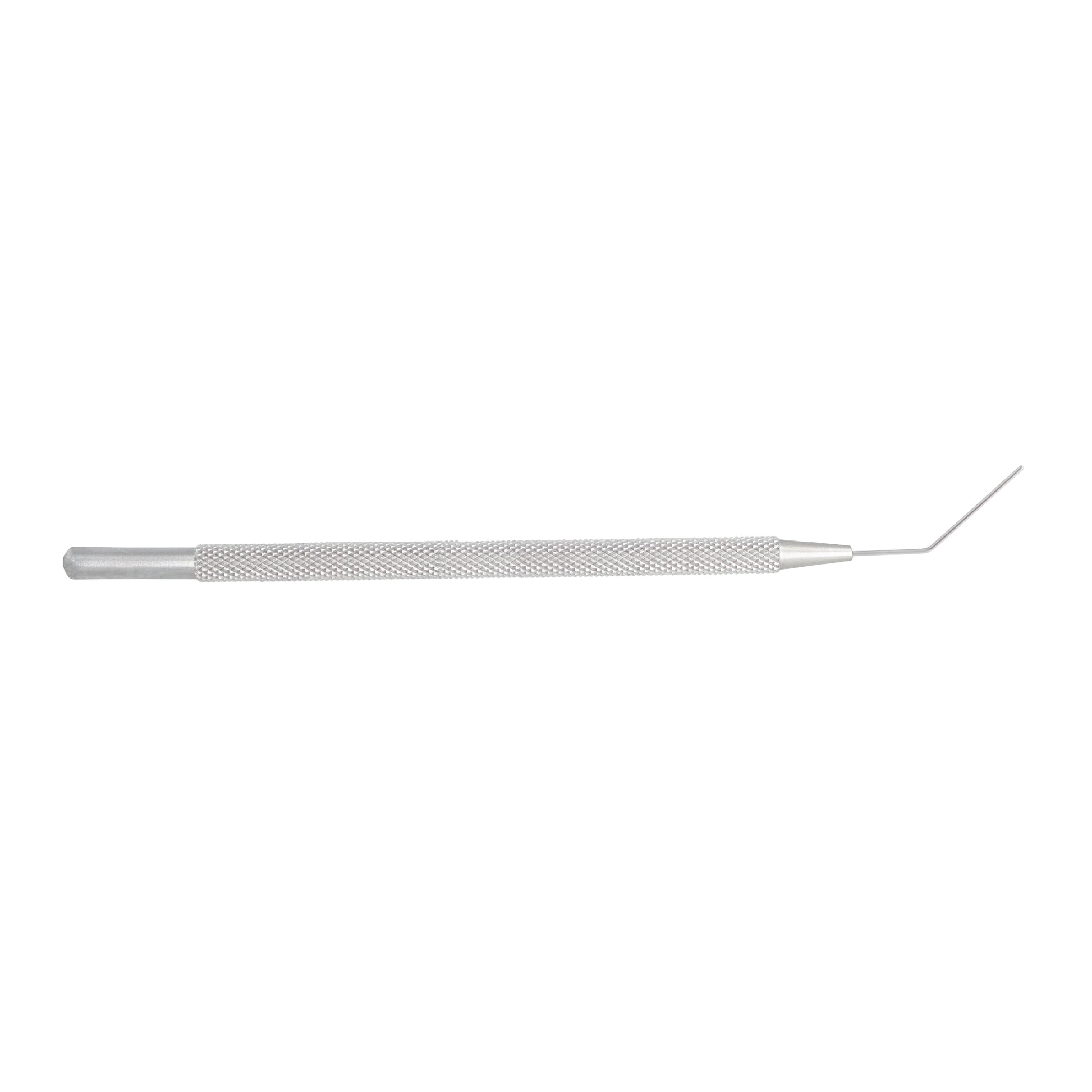 Jaffe Lens Spatula 0.5 mm with 12.5 cm overall length front view for eye surgery procedures