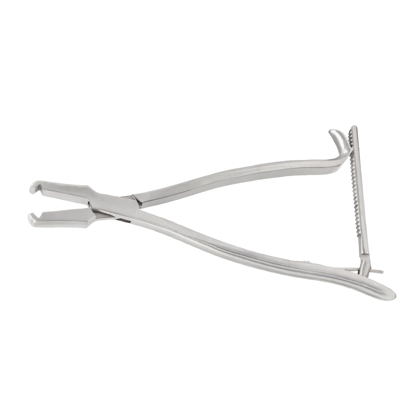 Kern Bone Holding Forceps with bar ratchet mechanism and 2x2 serrated teeth for orthopedic surgery, stainless steel.