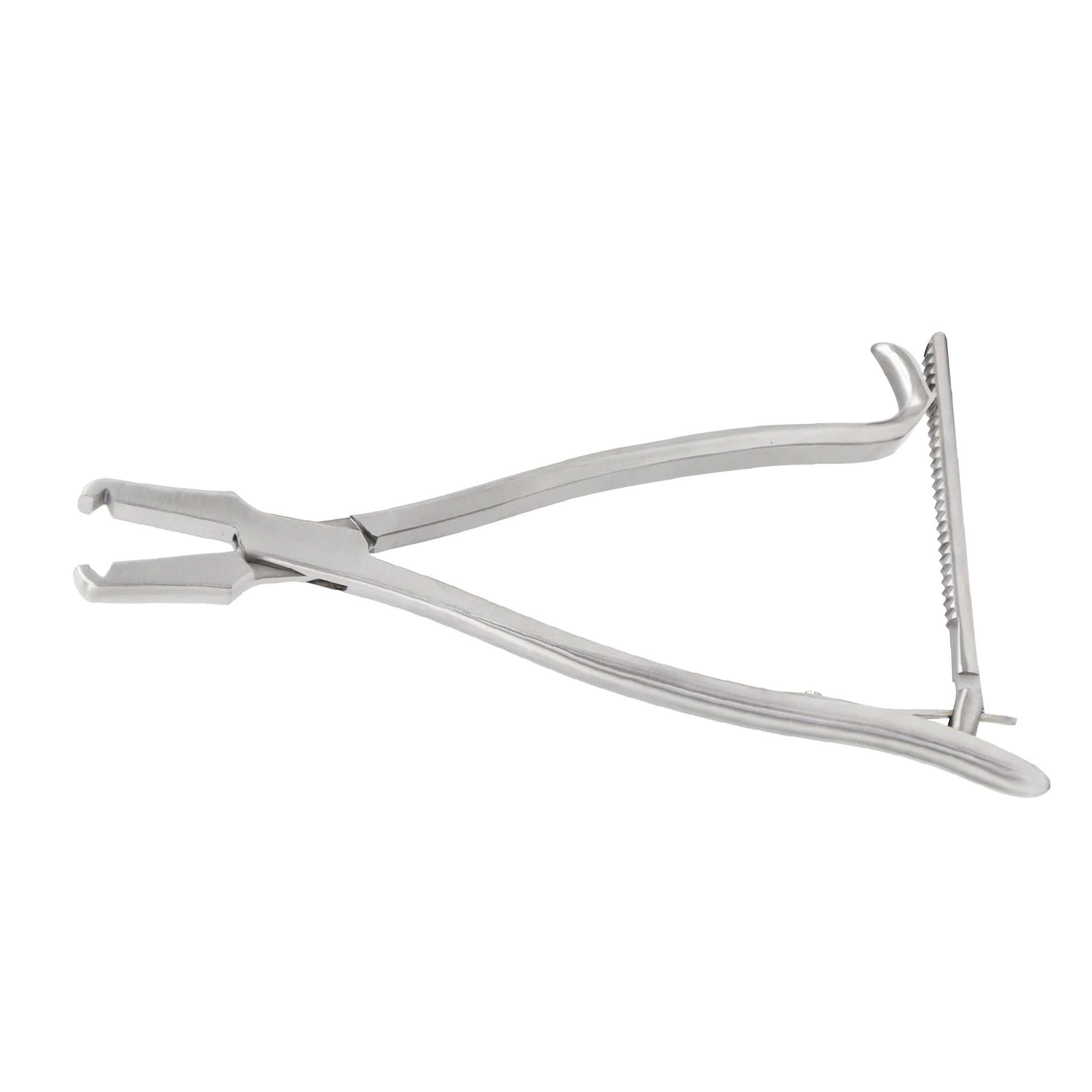 Kern Bone Holding Forceps with bar ratchet mechanism and 2x2 serrated teeth for orthopedic surgery, stainless steel.