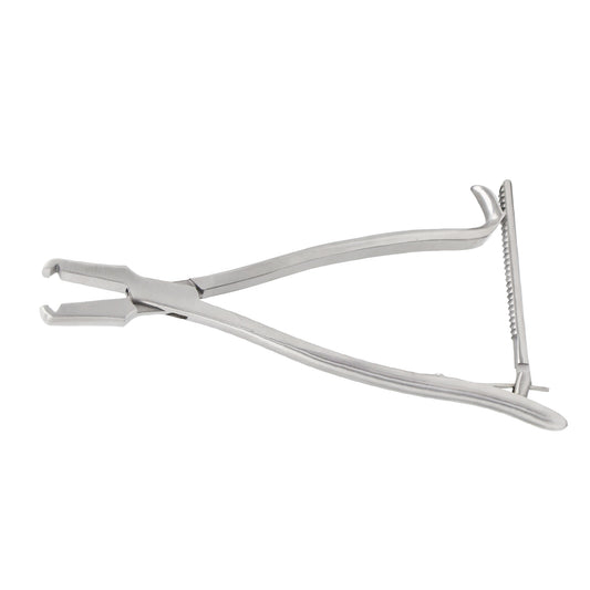 Kern Bone Holding Forceps with bar ratchet mechanism and 2x2 serrated teeth for orthopedic surgery, stainless steel.