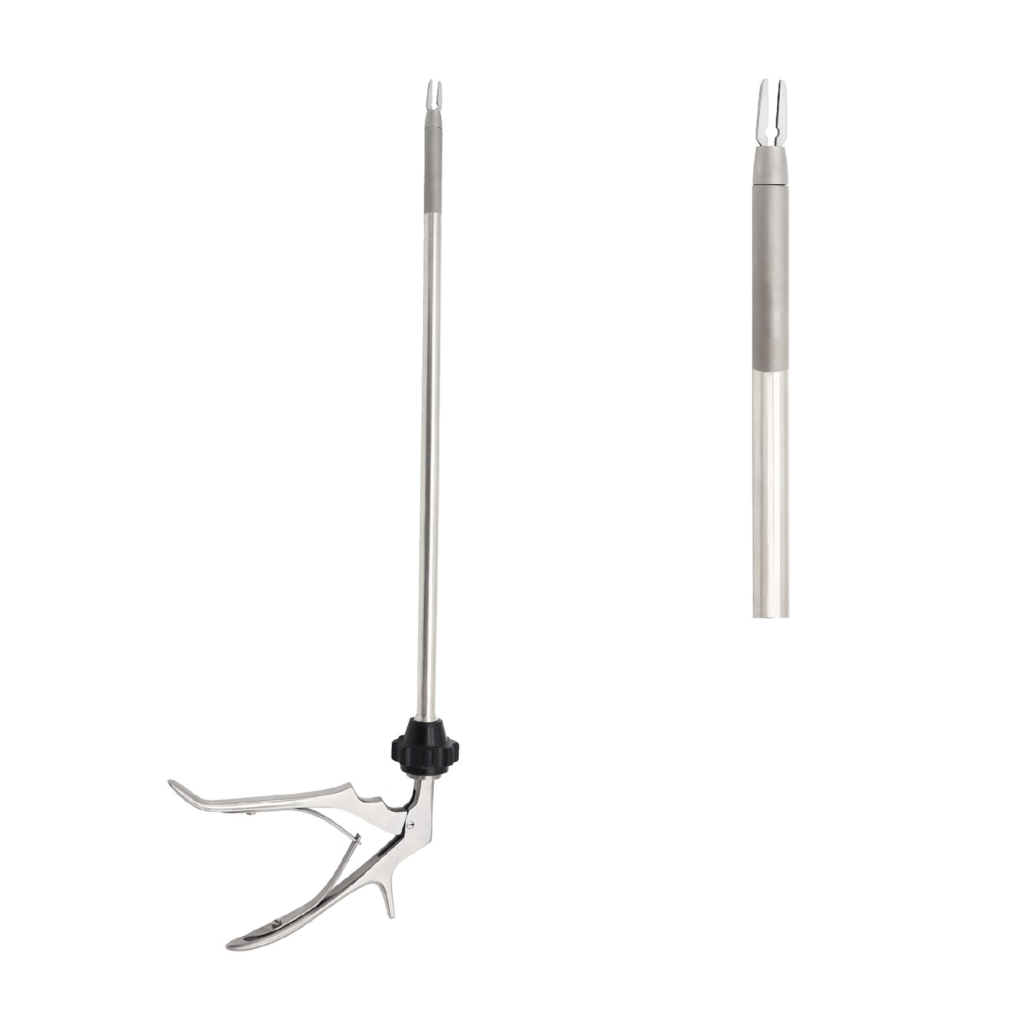 Laparoscopic clip applicator 10mm surgical instrument with trigger handle and shaft detail view