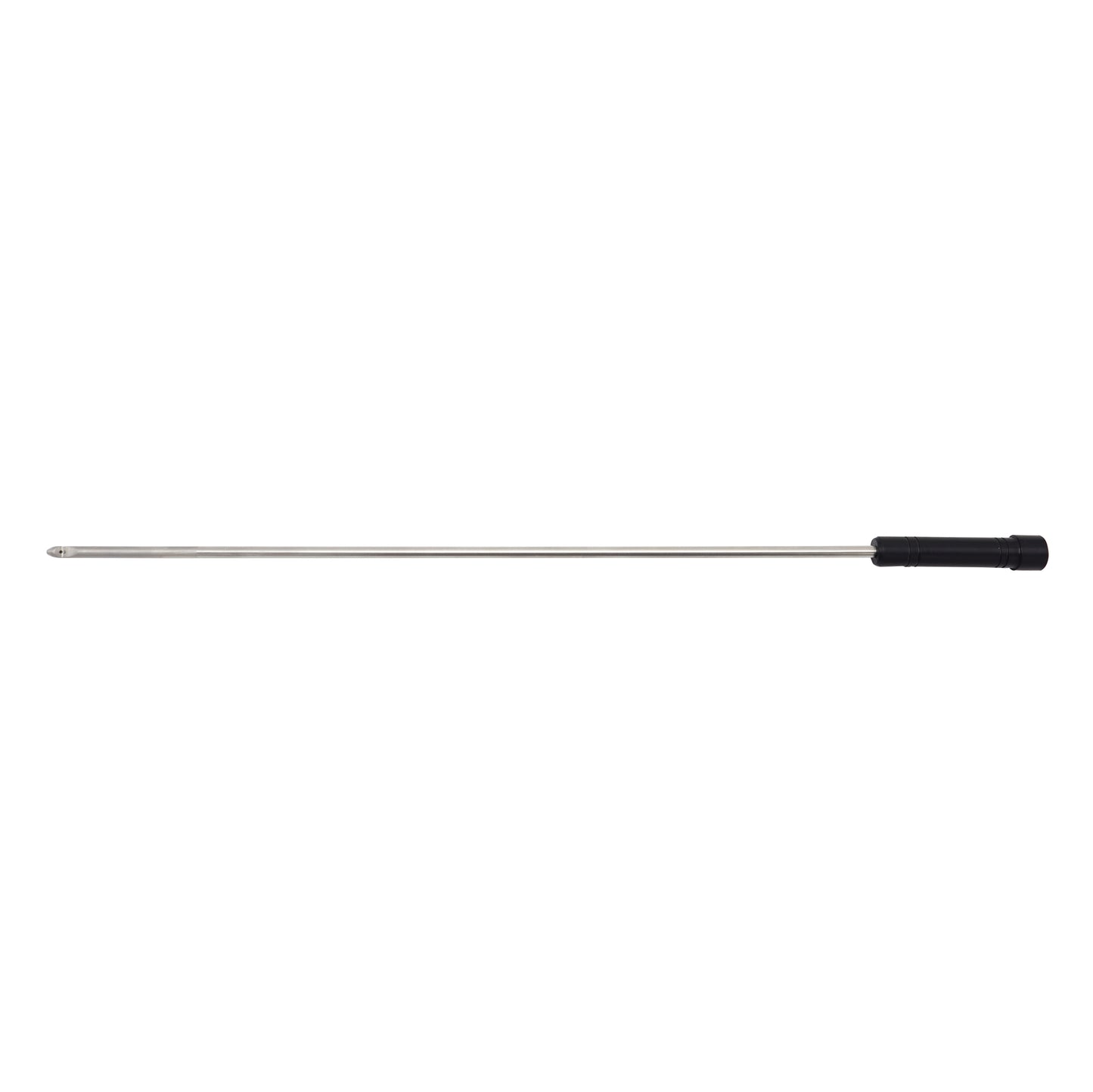 Stellmacher Instruments laparoscopic knot pusher surgical tool with black handle on a white background
