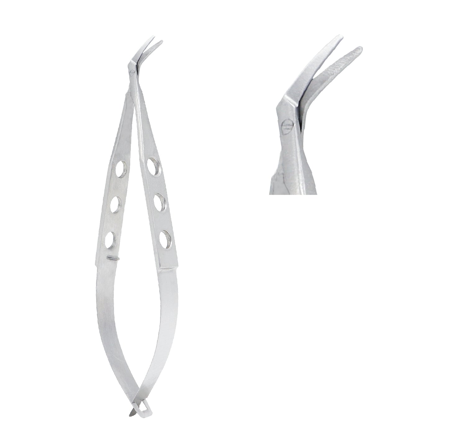 Left-hand Katzin corneal transplant micro scissors 10 cm for delicate eye surgery