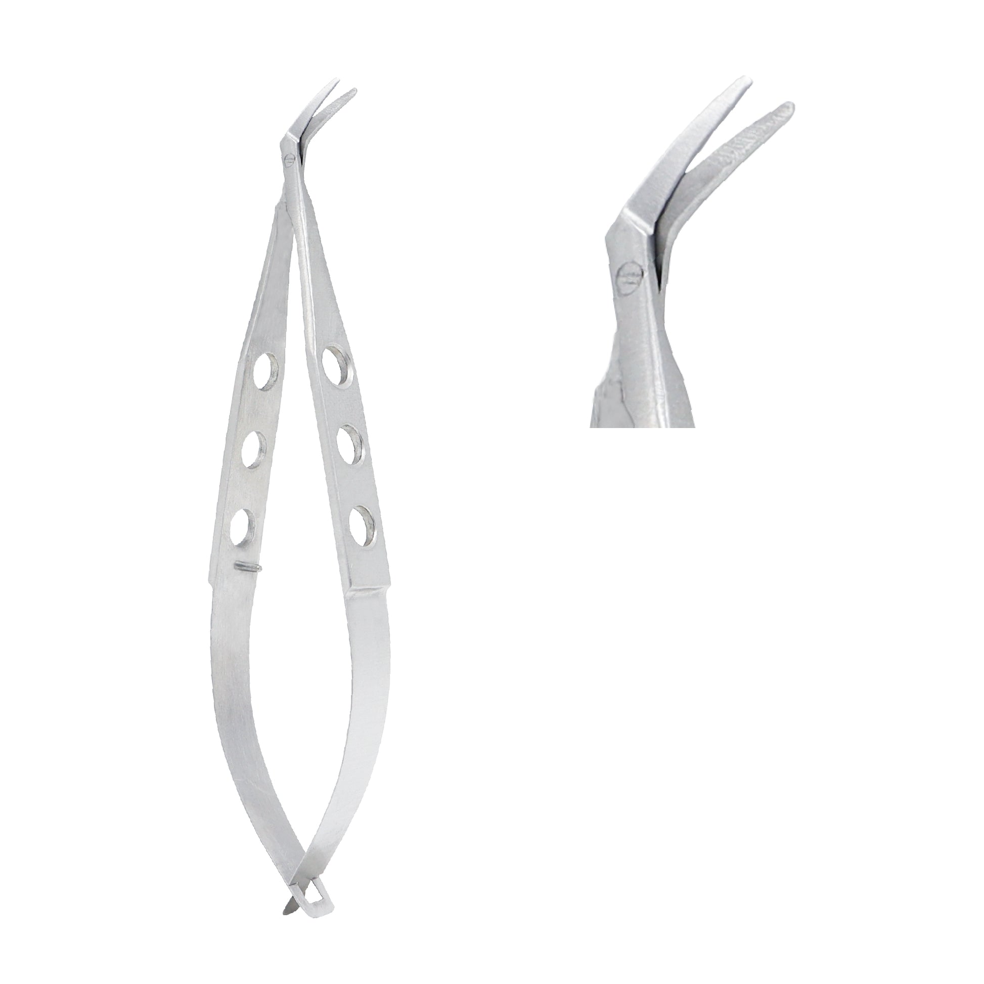 Left-hand Katzin corneal transplant micro scissors 10 cm for delicate eye surgery