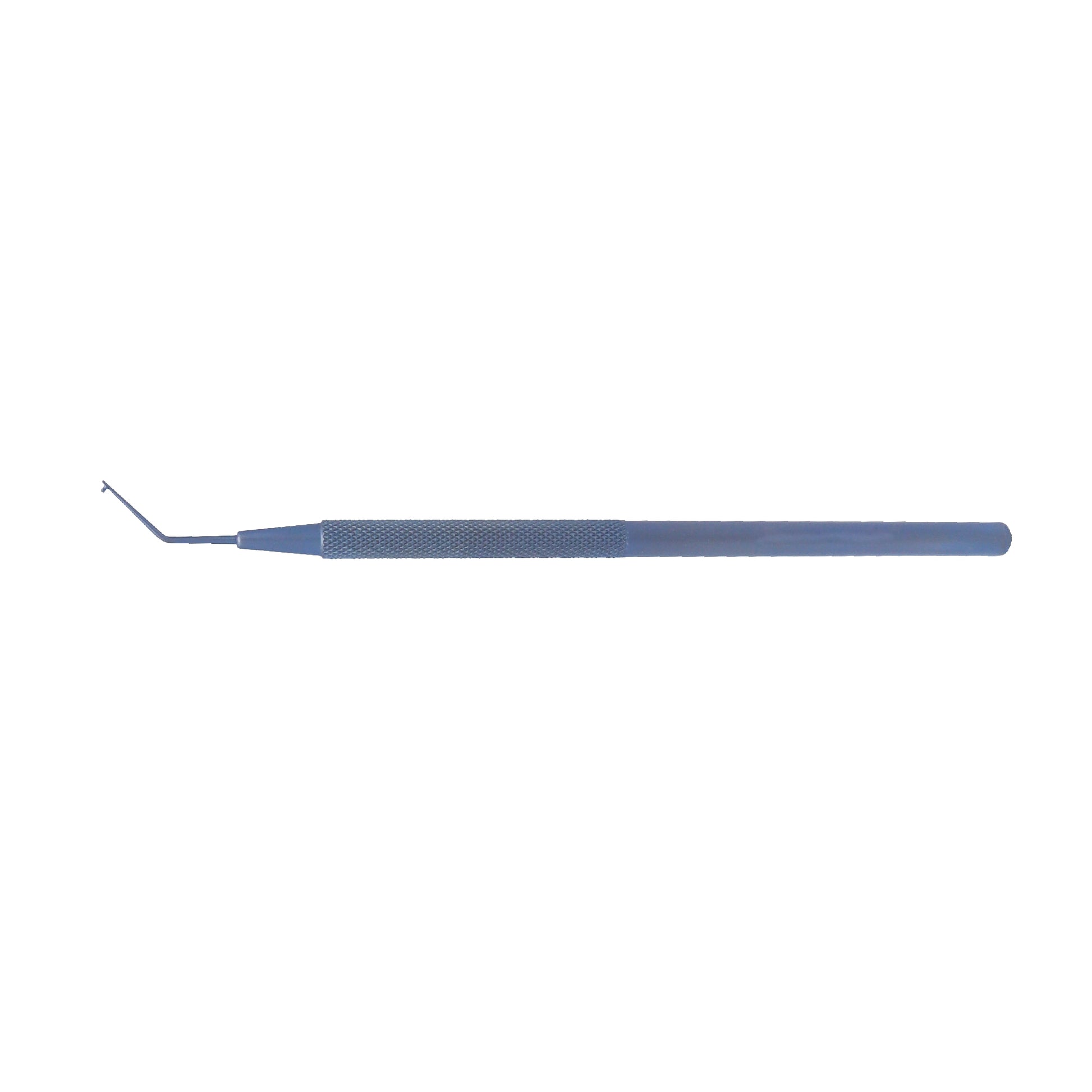Lester Nucleus Rotator with 0.25 mm angled T-Dialler tip and 12.5 cm titanium design for eye surgery