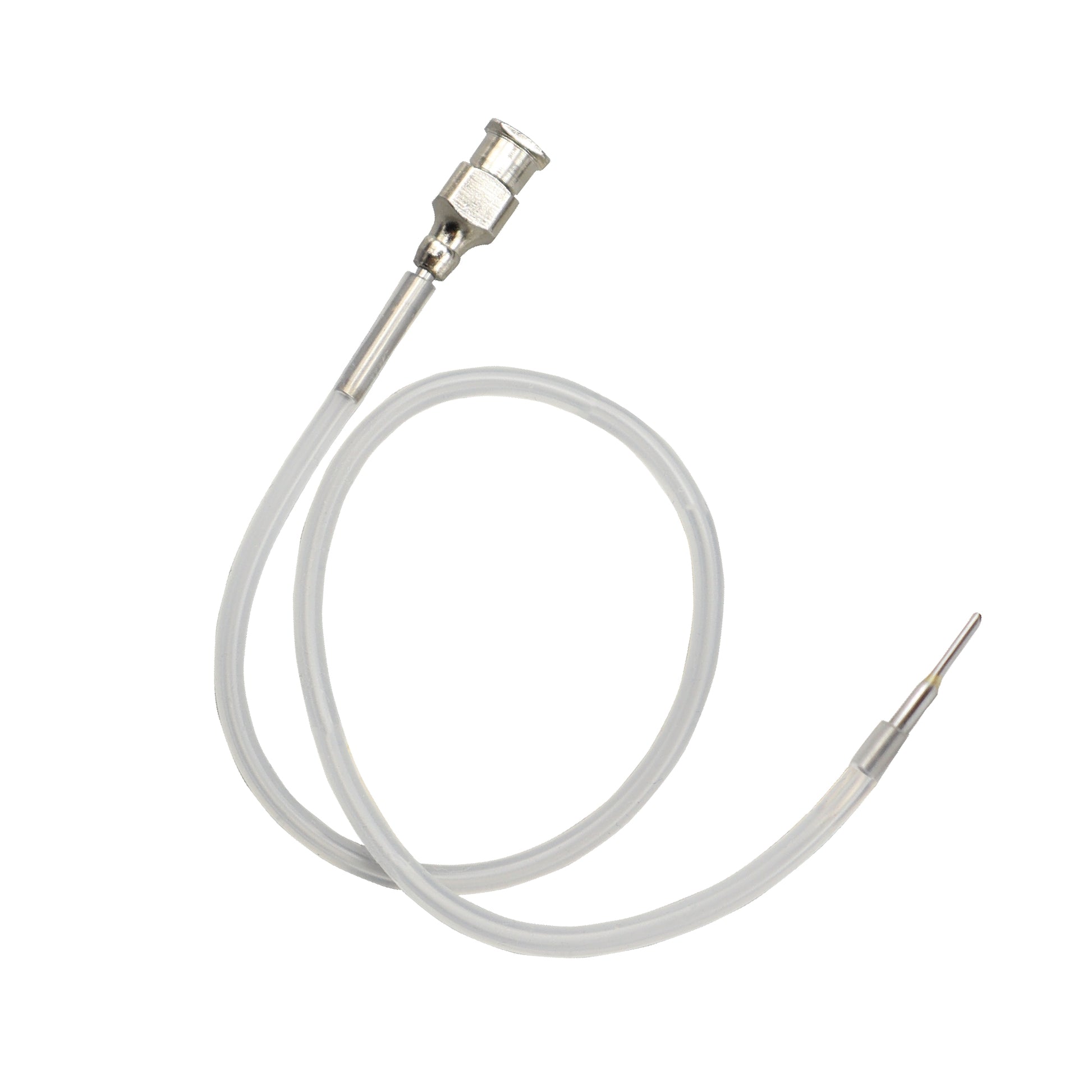Lewicky 19G infusion cannula used for precise fluid delivery in ophthalmic surgical procedures and eye care treatments