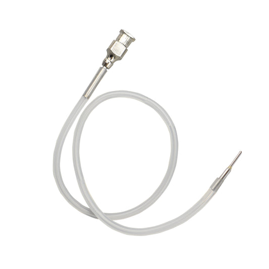 Lewicky 19G infusion cannula used for precise fluid delivery in ophthalmic surgical procedures and eye care treatments