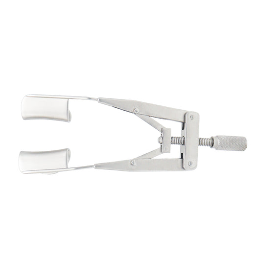 Libermann Eye Speculum with solid 16 mm blades for nasal approach and 8 cm overall length in ophthalmic surgery