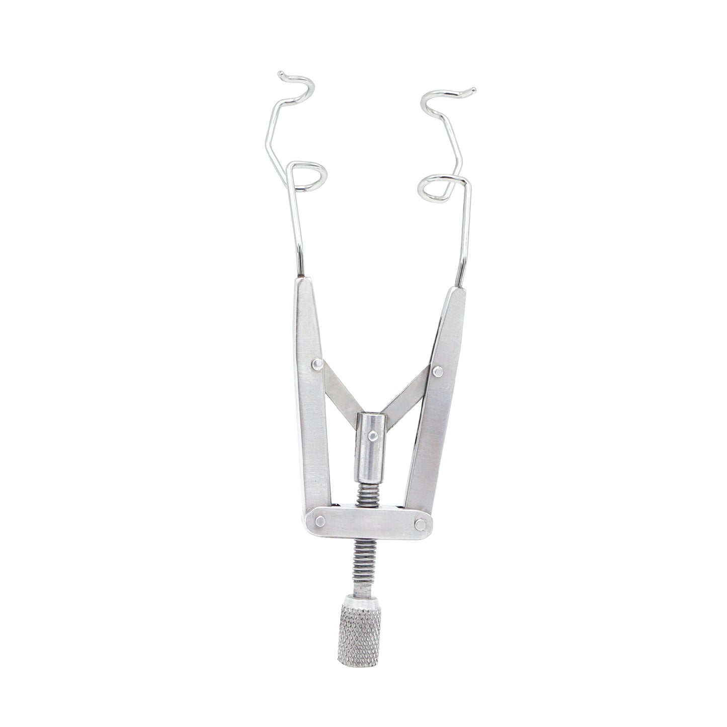 Stainless steel Lieberman eye speculum with adjustable wire blades and a screw-lock mechanism for ophthalmic surgery.