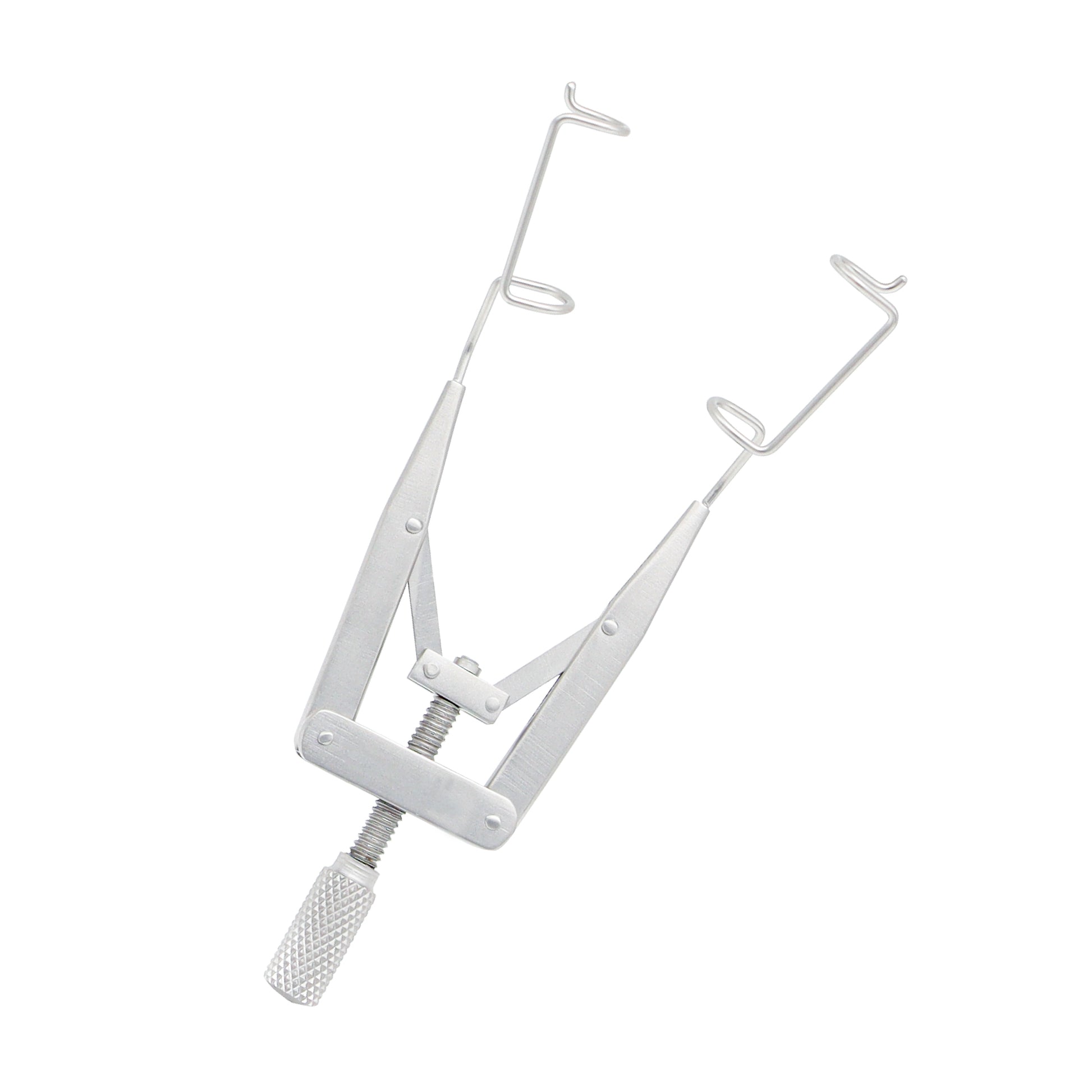 Liebermann Eye Speculum with K-wire construction and 8 cm overall length for stable eyelid retraction in ophthalmic surgery