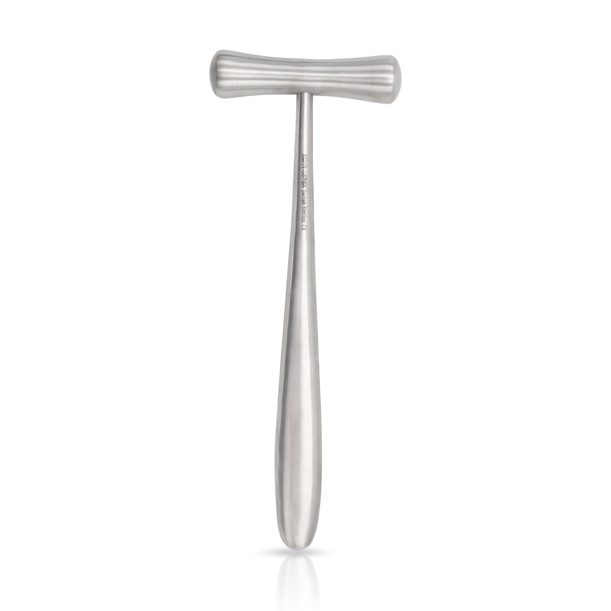 Surgical Lucae bone mallet isolated on a white background.