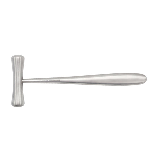 Lucae surgical bone mallet made of stainless steel with a T-shaped head and smooth handle, displayed on a clean white background.