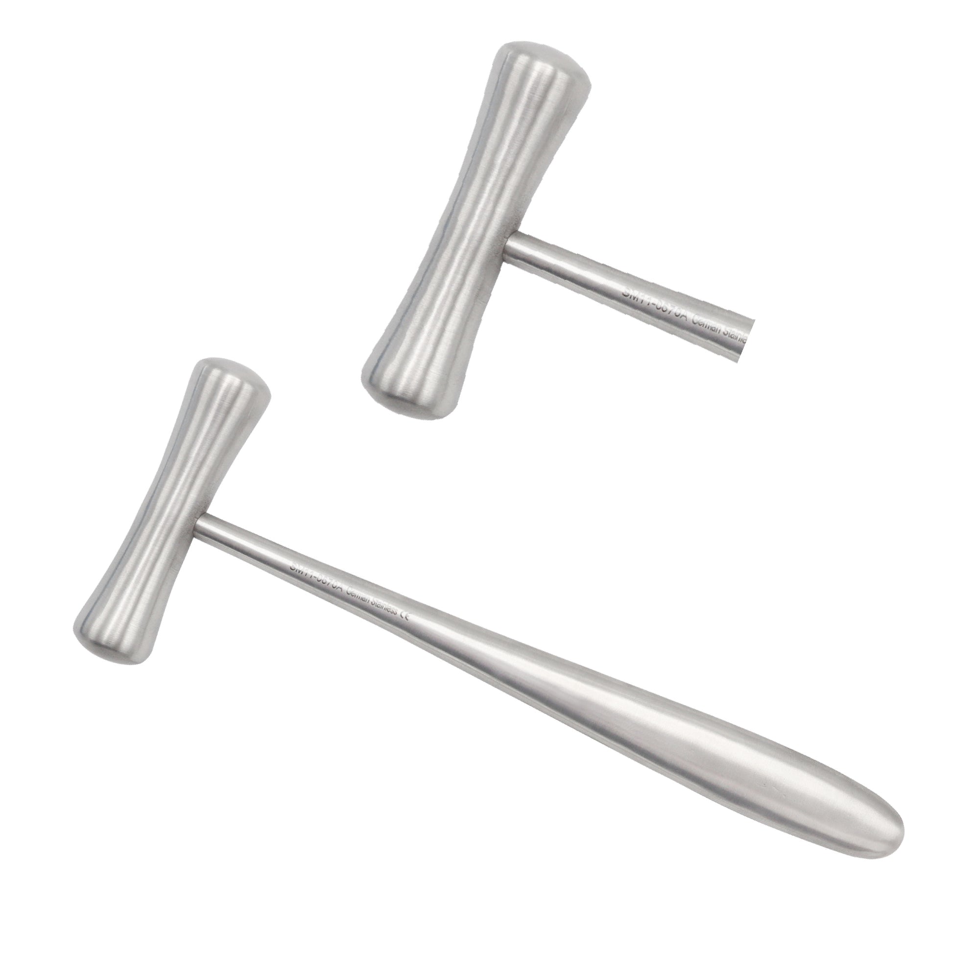 Lucae Bone Mallet precision orthopedic surgical instrument made of premium medical-grade stainless steel, featuring a dual-headed hammer and a solid tapered ergonomic handle.
