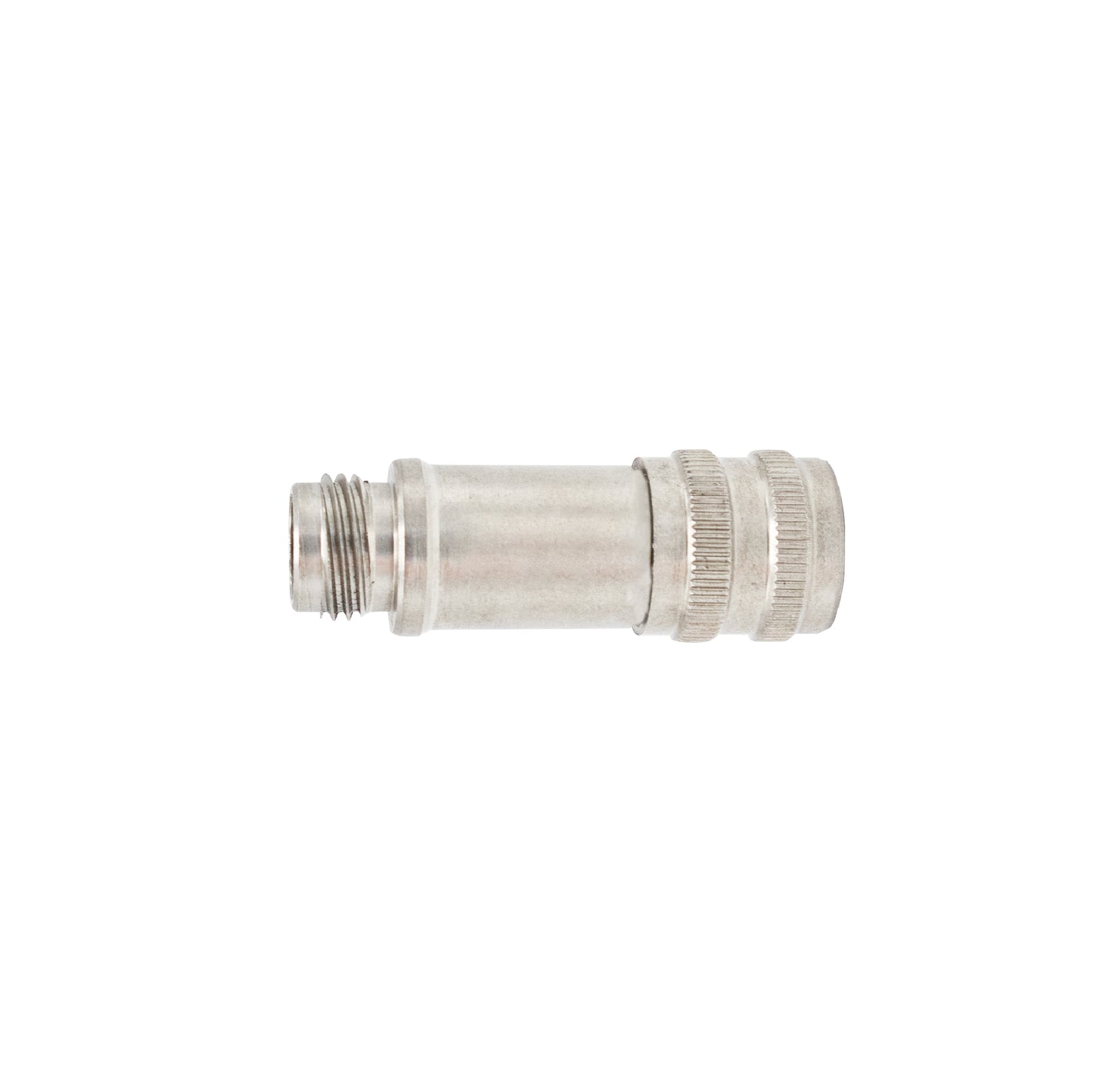 Murrelektronik M12 field-wireable male connector, 5-pin, A-coded, straight metal shielded housing with screw terminal connection.