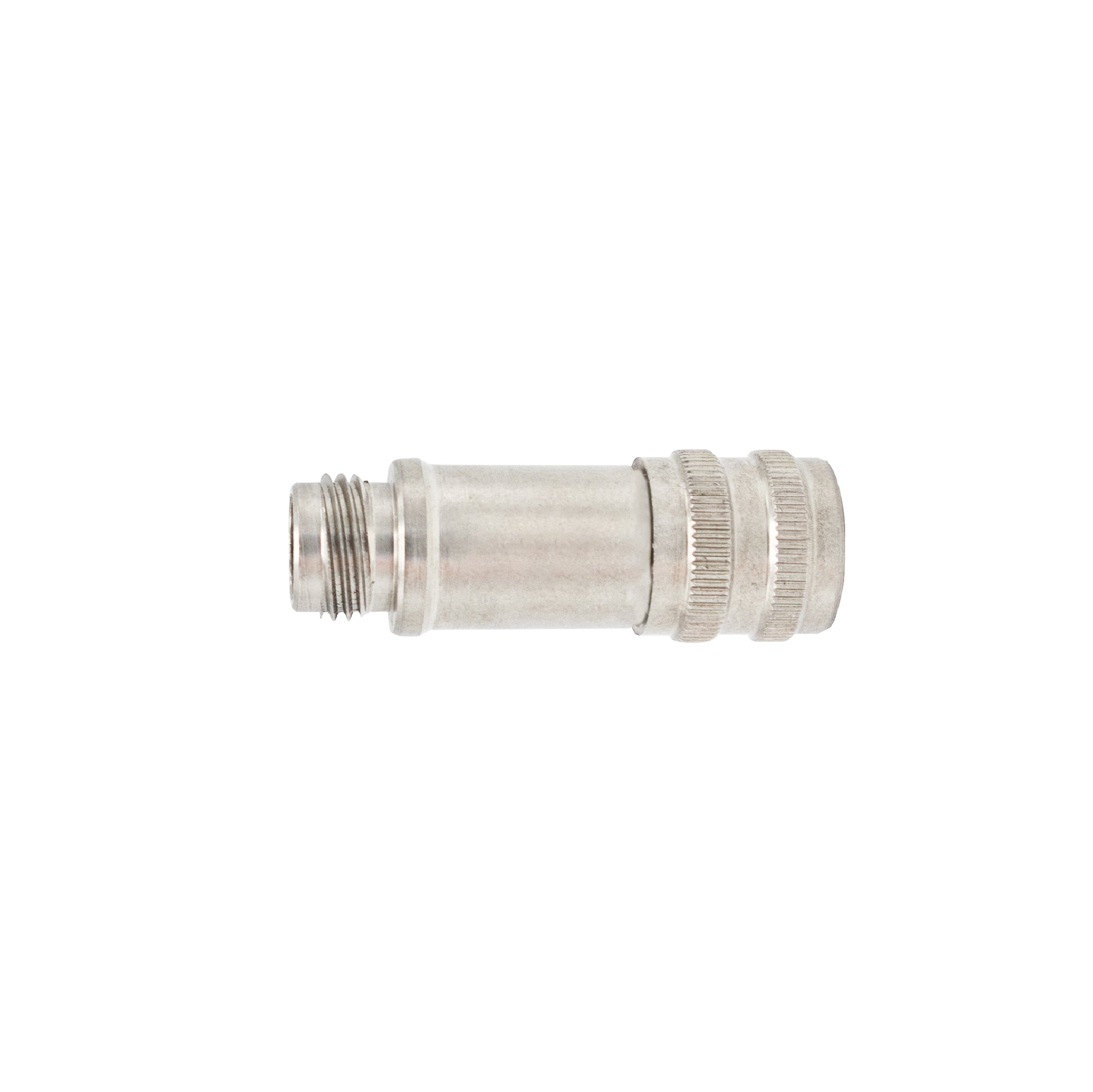 Murrelektronik M12 field-wireable male connector, 5-pin, A-coded, straight metal shielded housing with screw terminal connection.