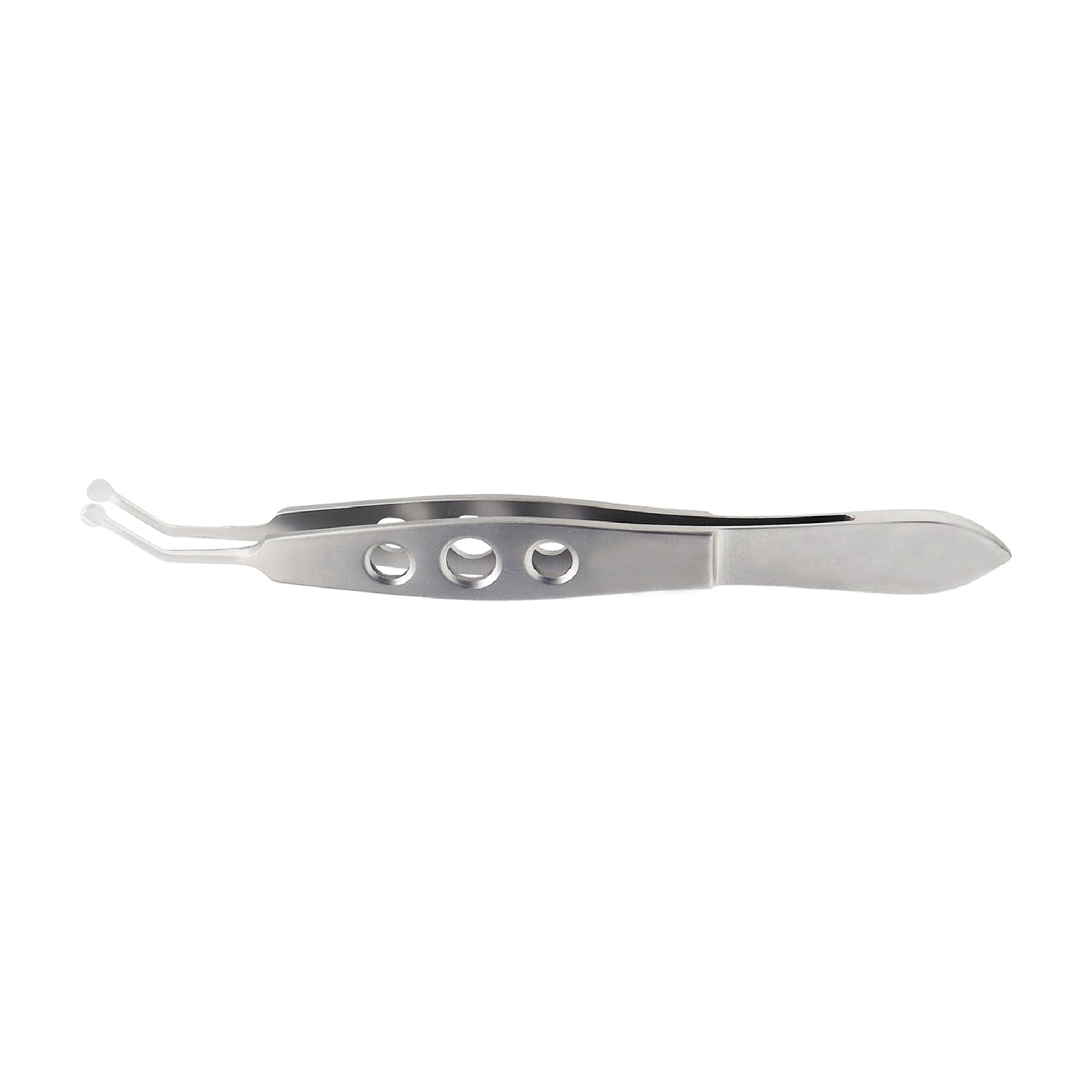 A silver Meibomian Gland Expressor Forceps Tweezer with a 3 mm tip, designed for ophthalmic procedures.