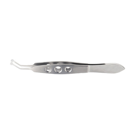 A silver Meibomian Gland Expressor Forceps Tweezer with a 3 mm tip, designed for ophthalmic procedures.