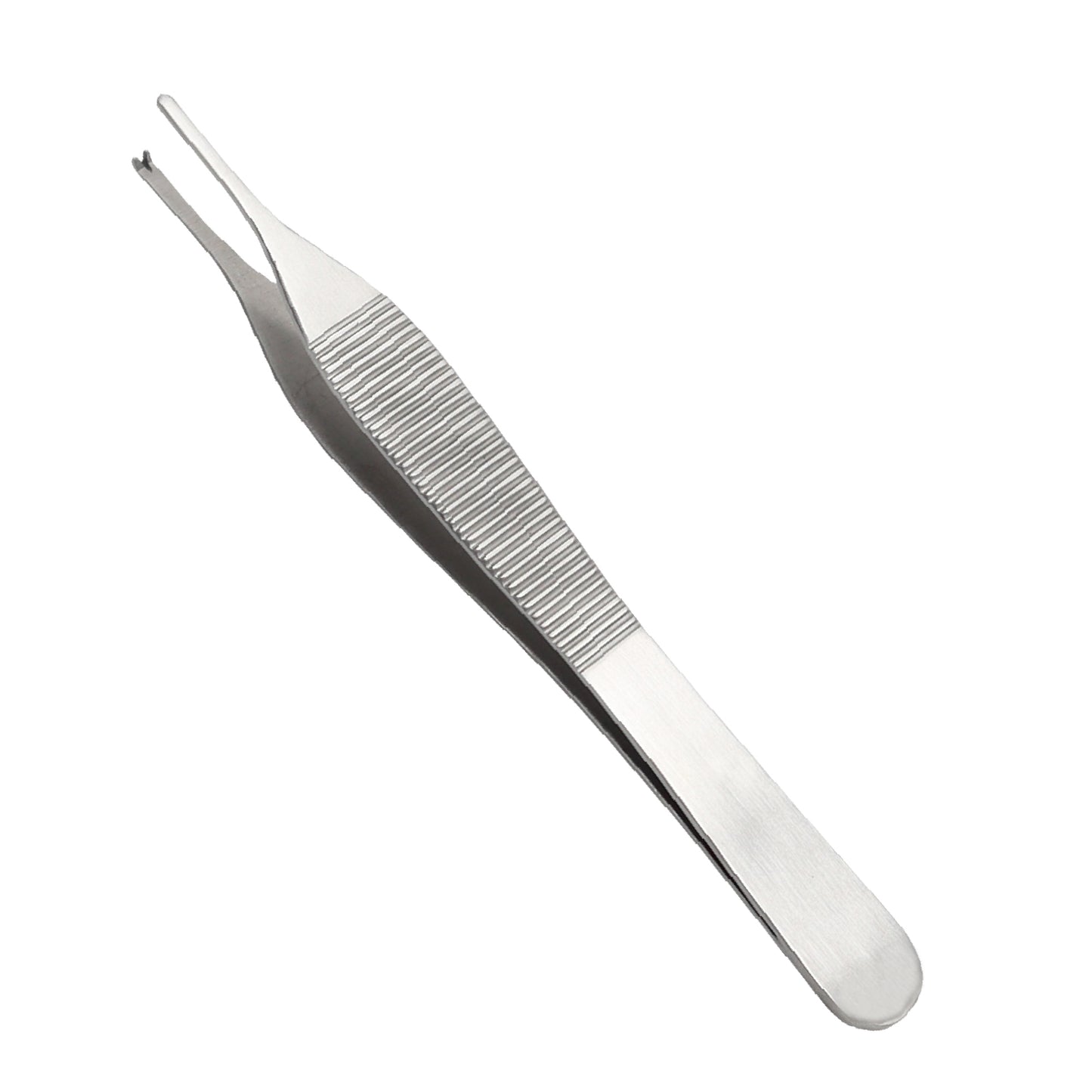 Metallic comb and tweezer on a white background