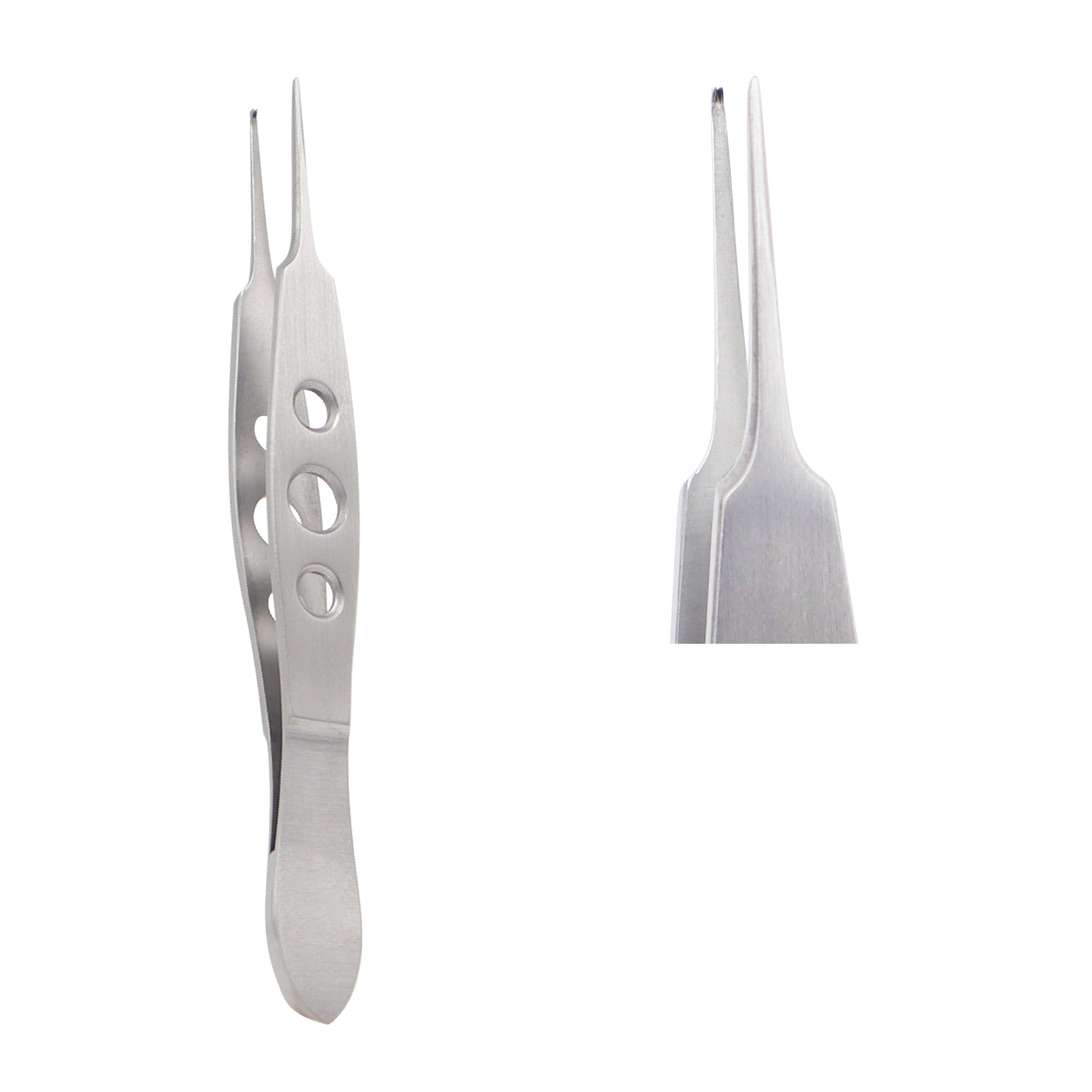 Bishop Harmon micro tissue forceps with 1x2 teeth and serrated tips for delicate tissue grasping in surgical procedures