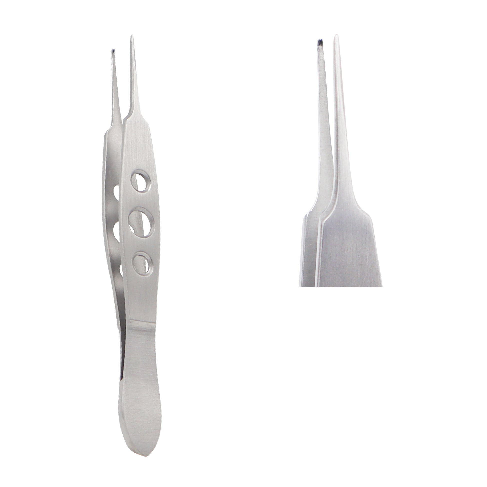 Bishop Harmon micro tissue forceps with 1x2 teeth and serrated tips for delicate tissue grasping in surgical procedures