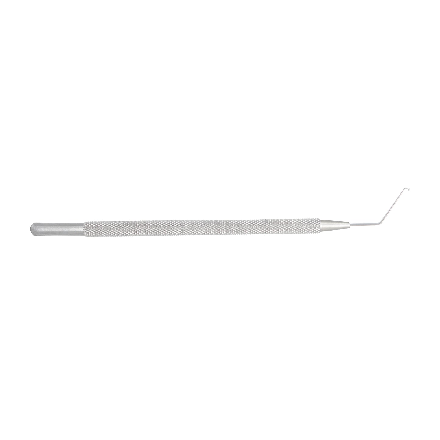 Mushroom Nucleus Manipulator with 0.65 mm angled hemi-ball tip and 12.5 cm length for eye surgery procedures