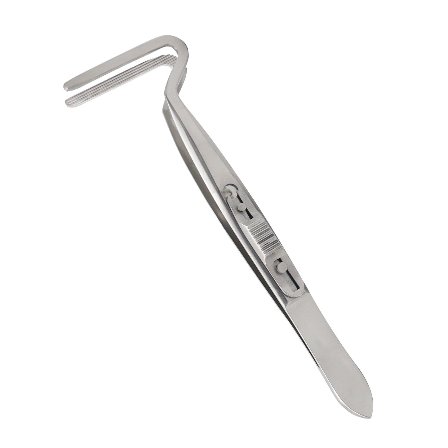 Berke ptosis forceps 27mm slide lock ophthalmic instrument with grooved jaws for secure tissue handling in ptosis surgery
