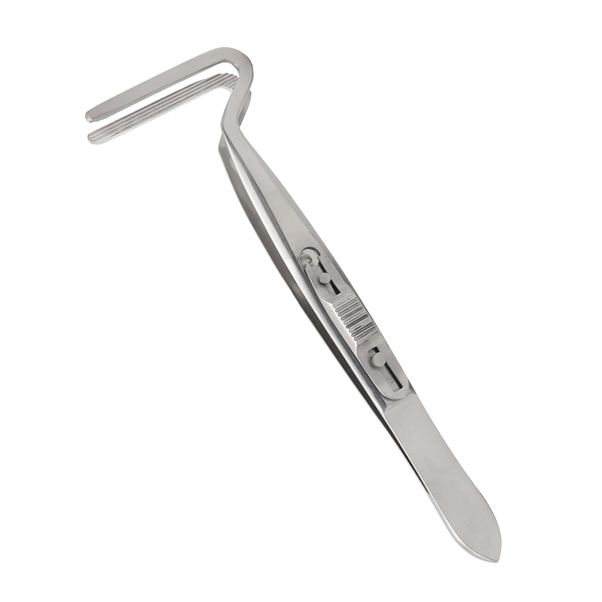Berke ptosis forceps 27mm slide lock ophthalmic instrument with grooved jaws for secure tissue handling in ptosis surgery