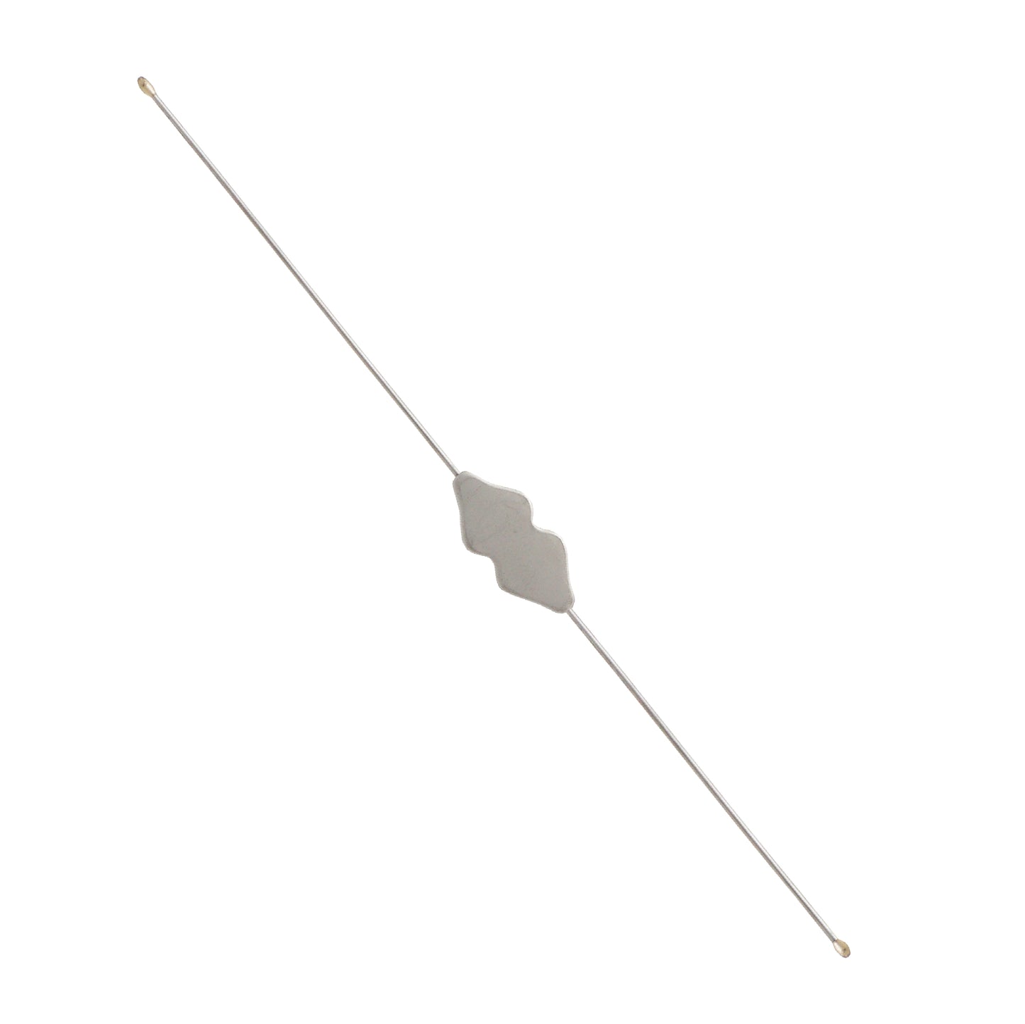 Double-ended Bowman lacrimal probe with wavy butterfly handle for ophthalmic surgery