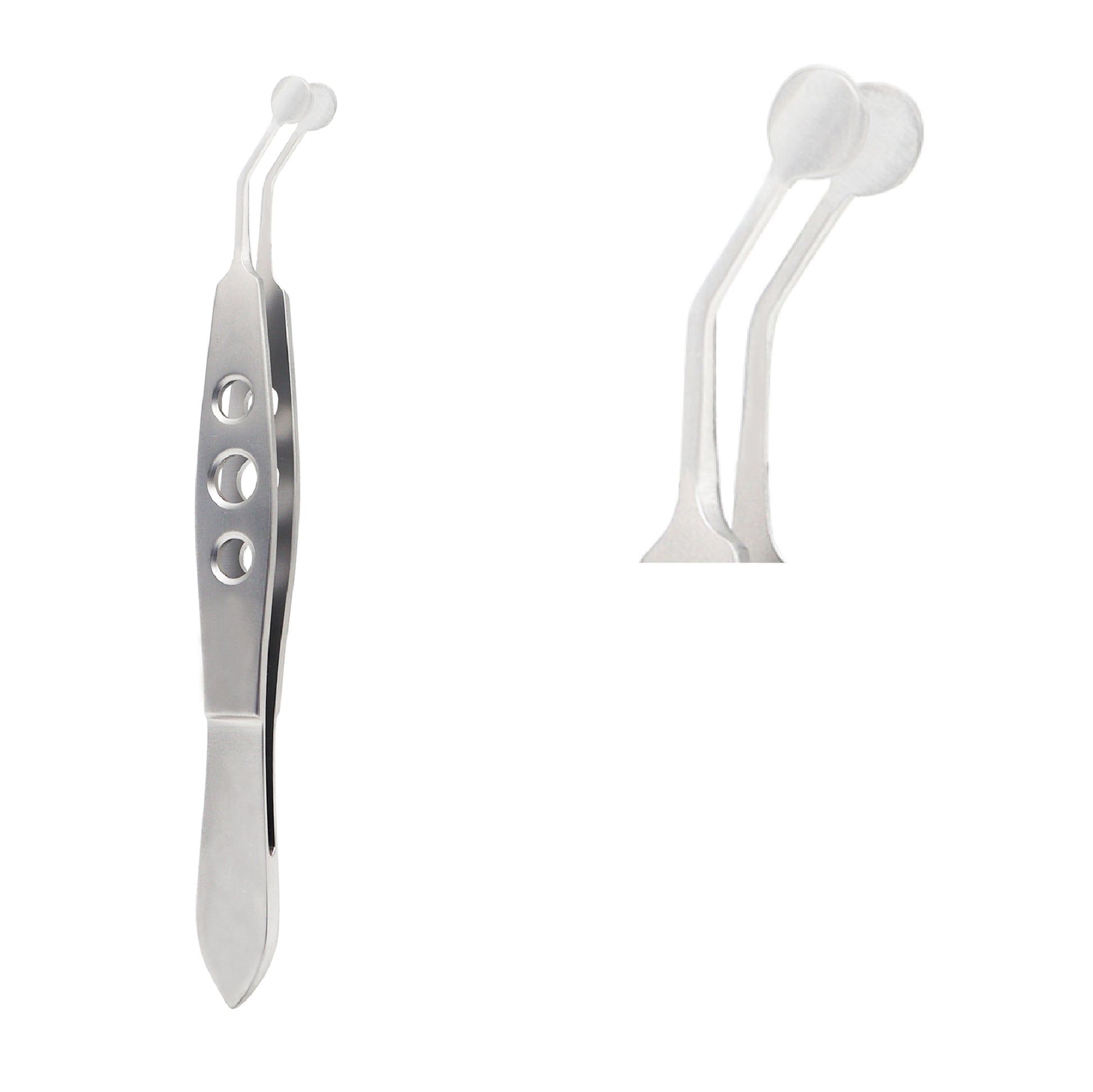 Close-up of Meibomian Gland Forceps C Collins Expressor 6 mm used in ophthalmic procedures