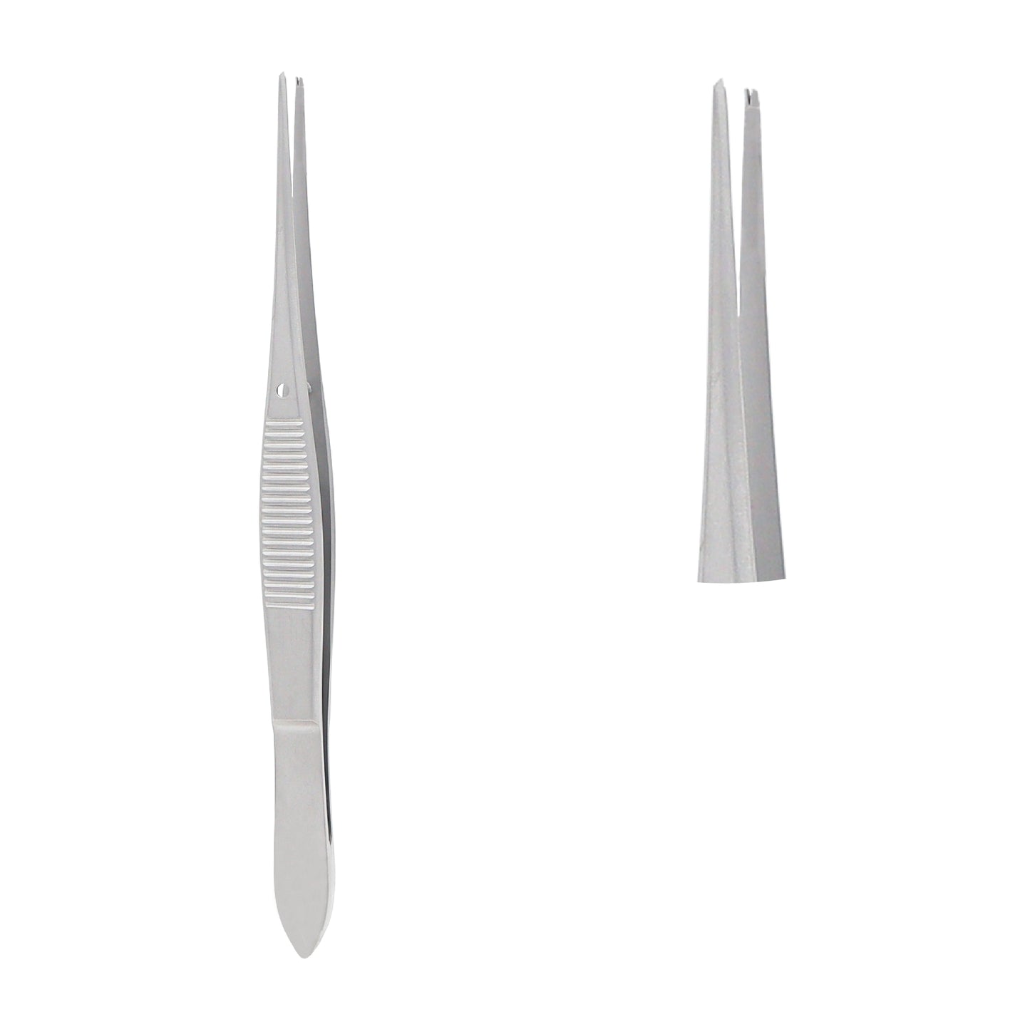 Ophthalmic iris forceps straight design 10.5 cm length for secure tissue handling in eye surgery procedures