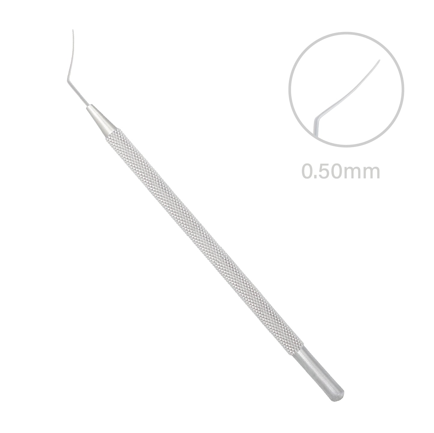 Iris Spatula Set with 0.05 mm flat tip used for precise iris manipulation in eye surgery