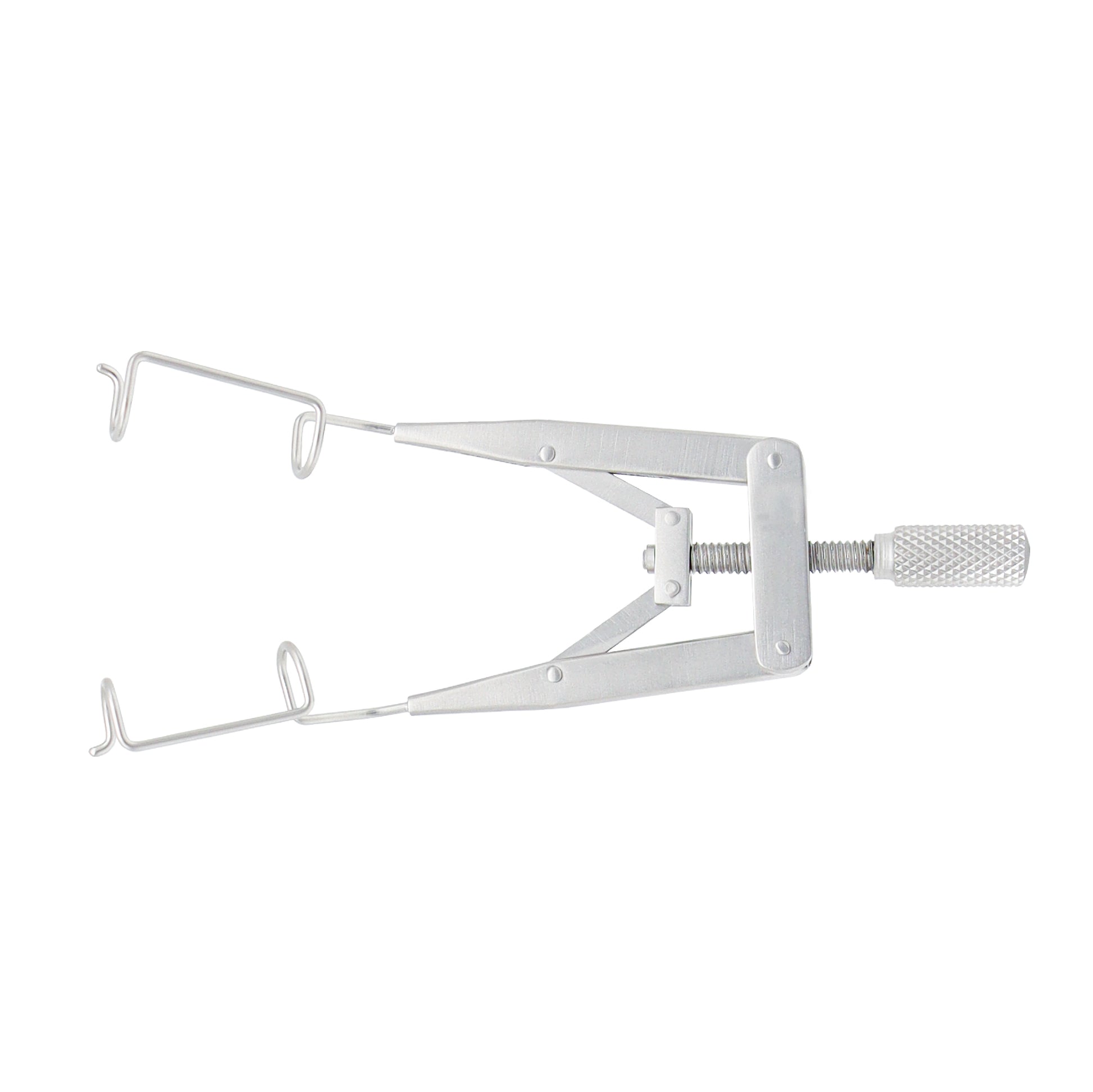 Stainless steel Liebermann Speculum with K-wire design, 8 cm length, used for precise and stable eye exposure during surgical procedures