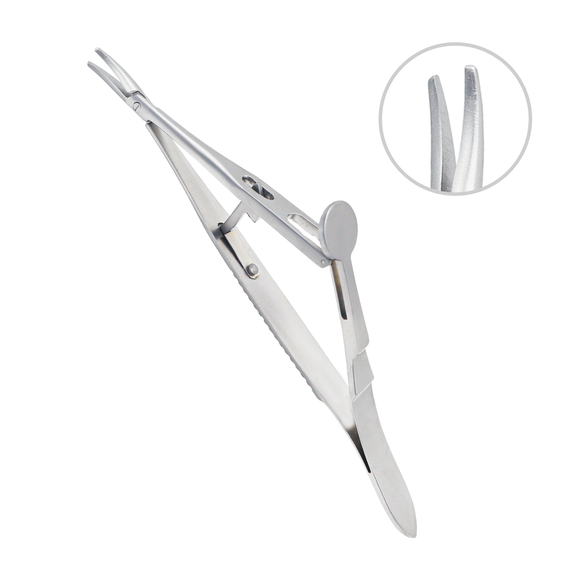 Ophthalmic Kalt Needle Holder curved design 14 cm surgical suturing instrument