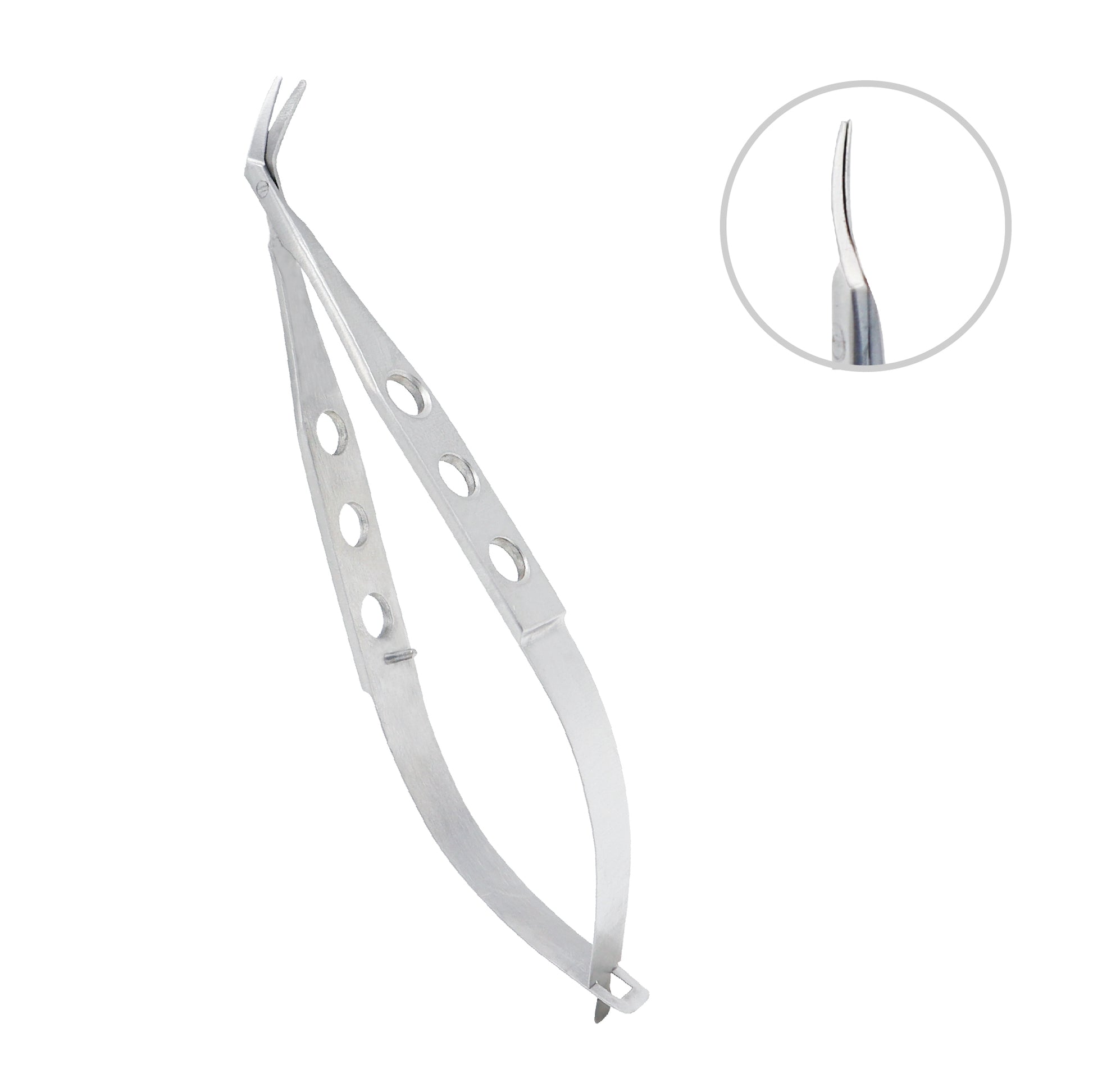 Ophthalmic Katzin corneal transplant micro scissors 10 cm left design for precision cutting in eye surgery