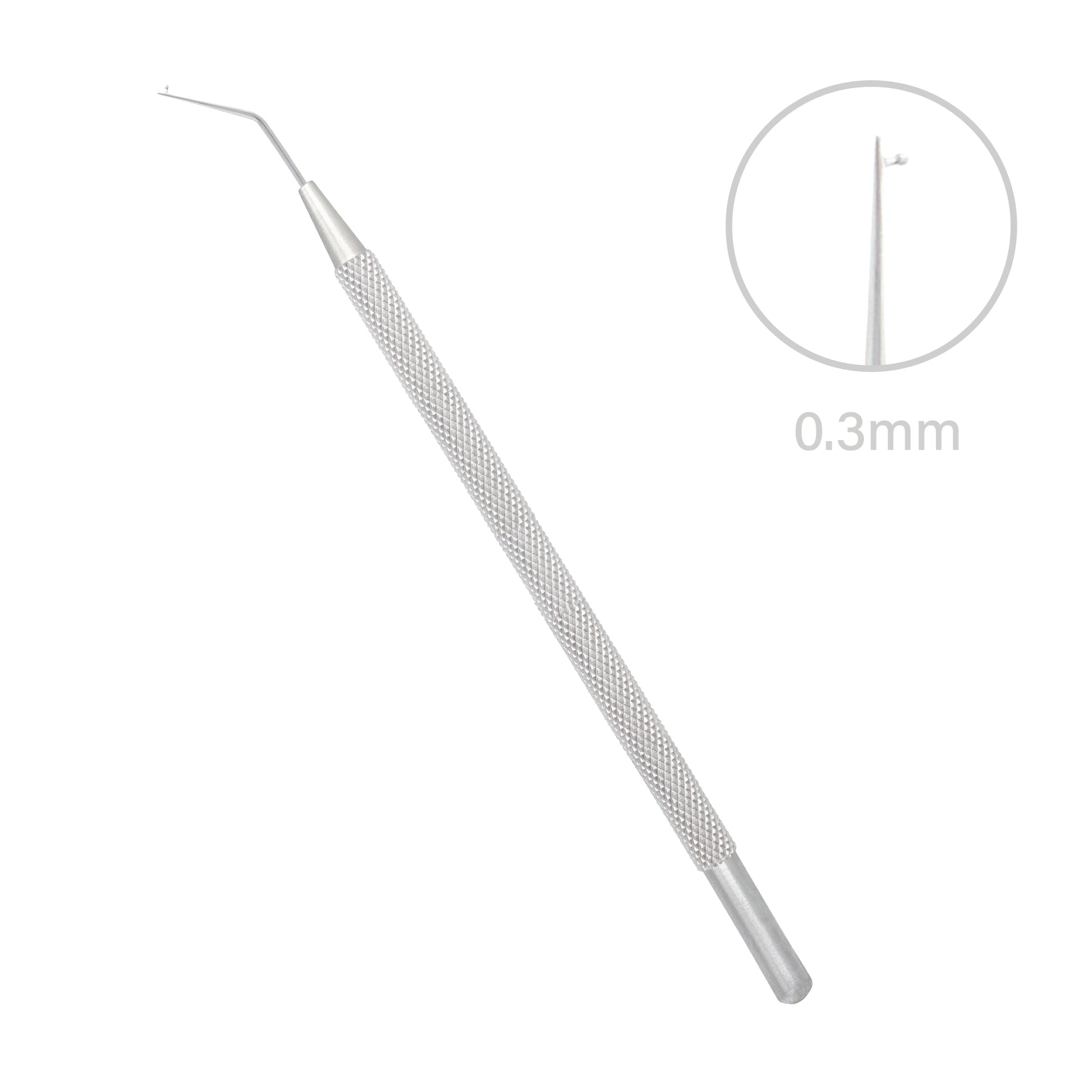Frenzl T-Dialler ophthalmic lens manipulating hook used for intraocular lens positioning in eye surgery