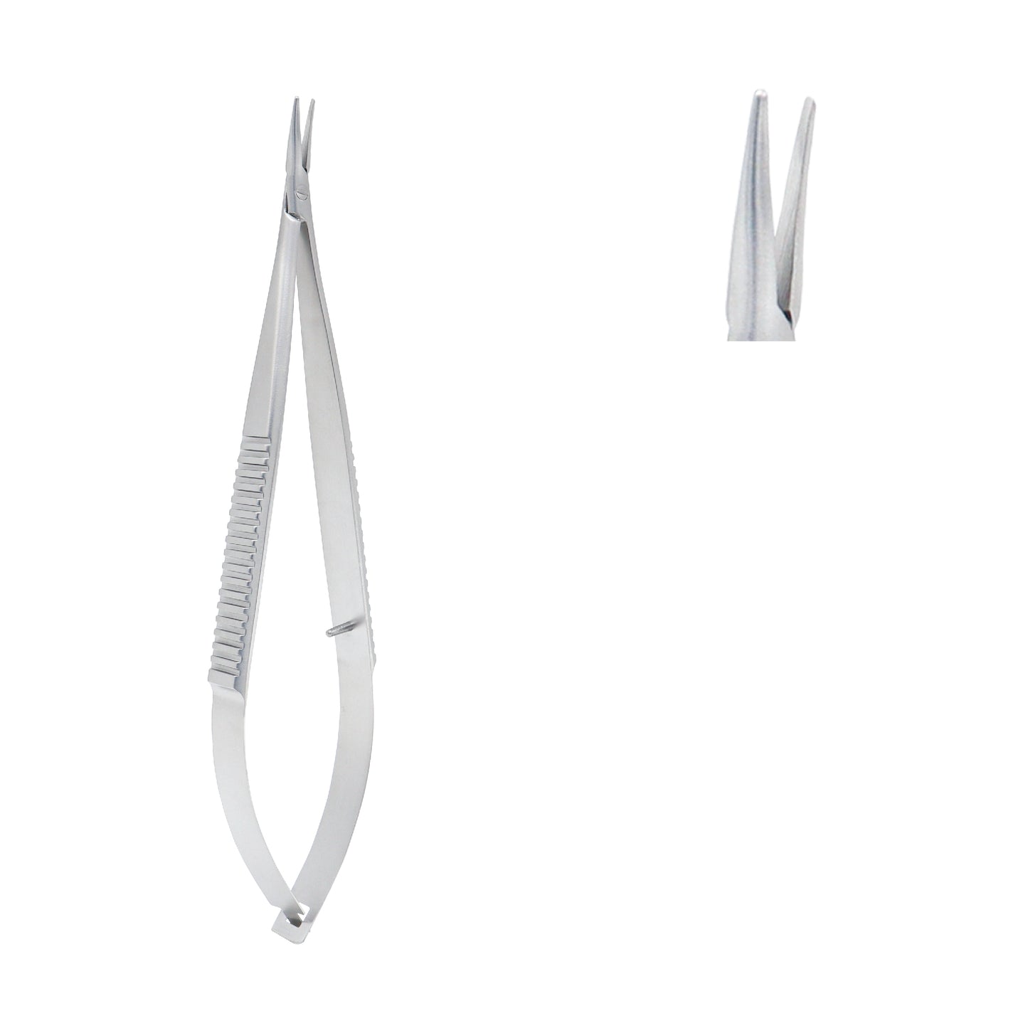Ophthalmic micro scissors are precision surgical instruments used for delicate eye procedures, offering controlled cutting, fine tips, and reliable performance in ophthalmic and microsurgical applications.