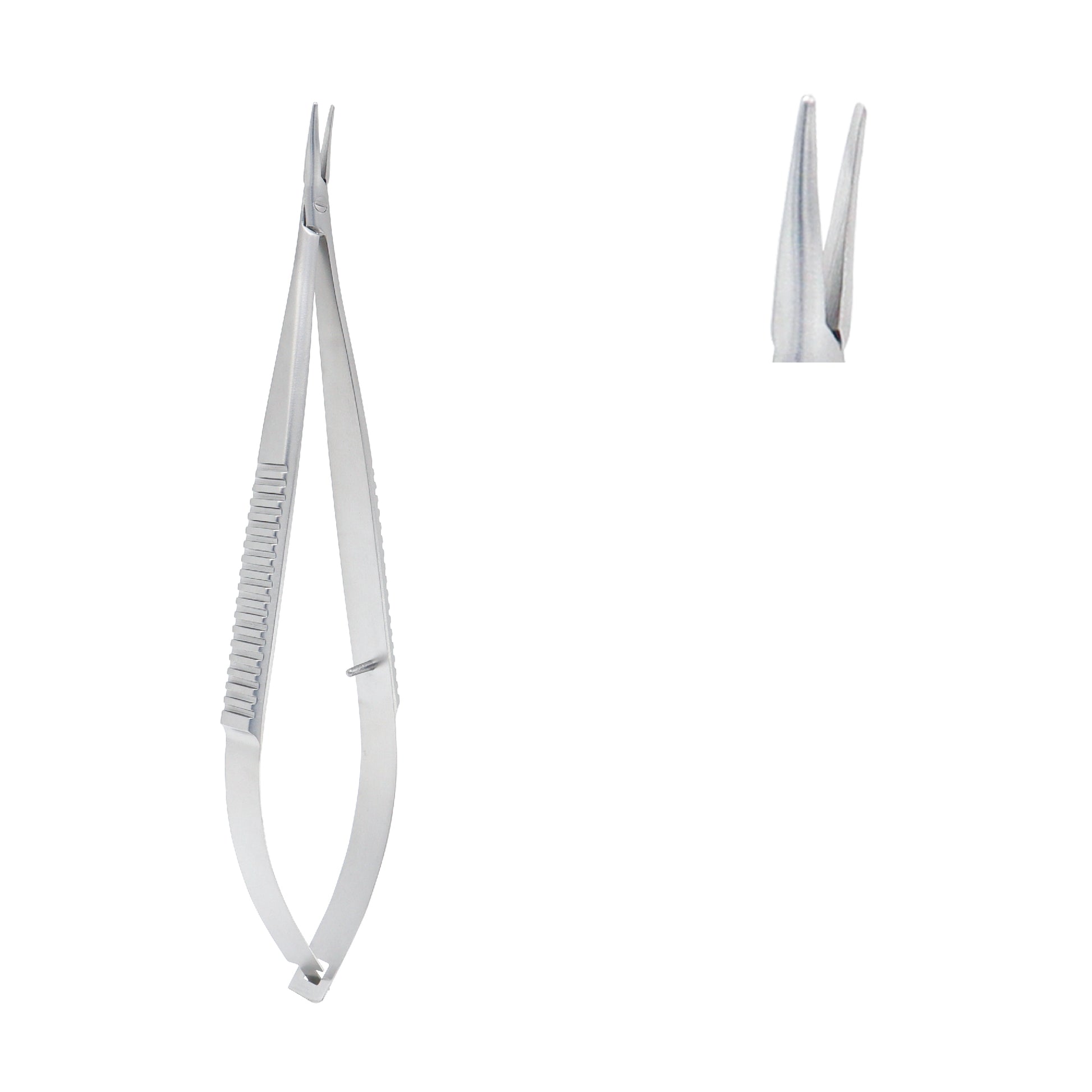 Ophthalmic micro scissors are precision surgical instruments used for delicate eye procedures, offering controlled cutting, fine tips, and reliable performance in ophthalmic and microsurgical applications.