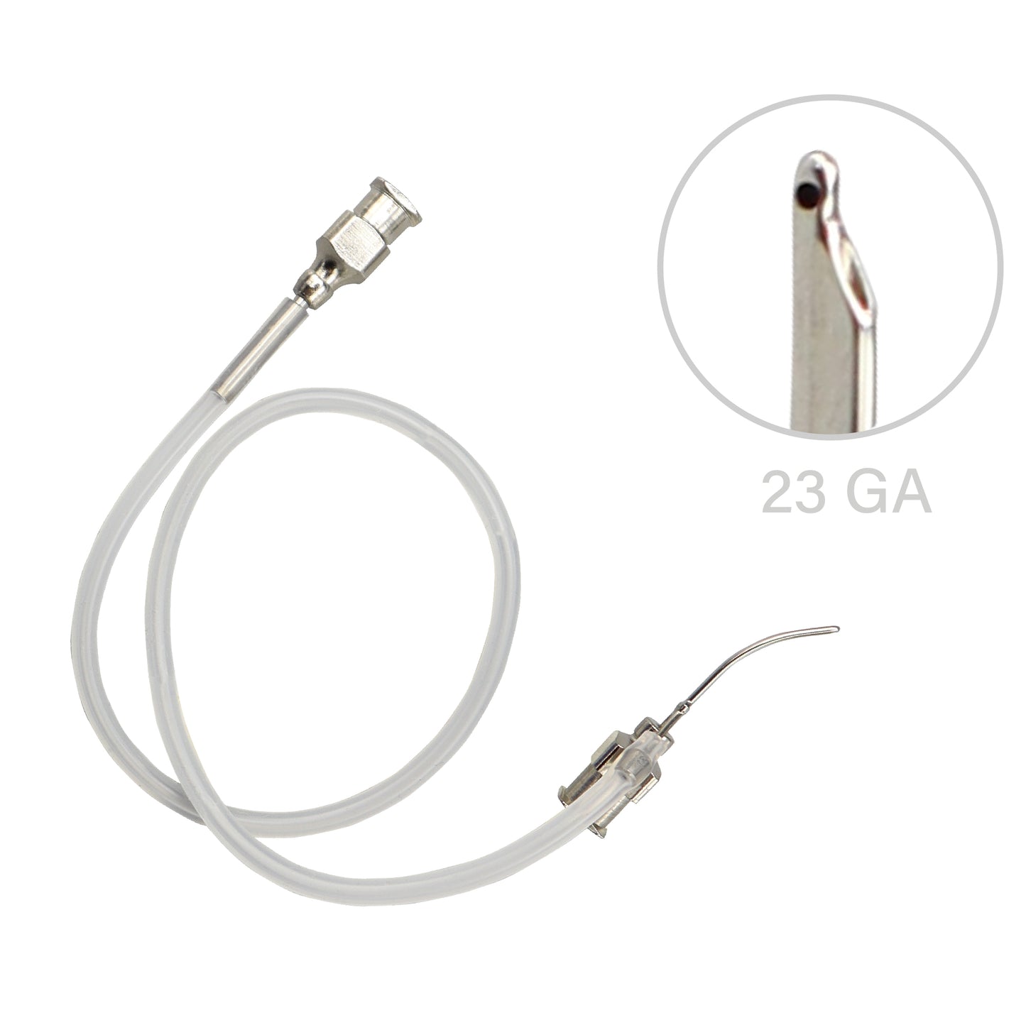 High-quality Simcoe aspiration irrigation cannula 23 gauge used for controlled fluid aspiration and irrigation in eye surgery and ophthalmology procedures