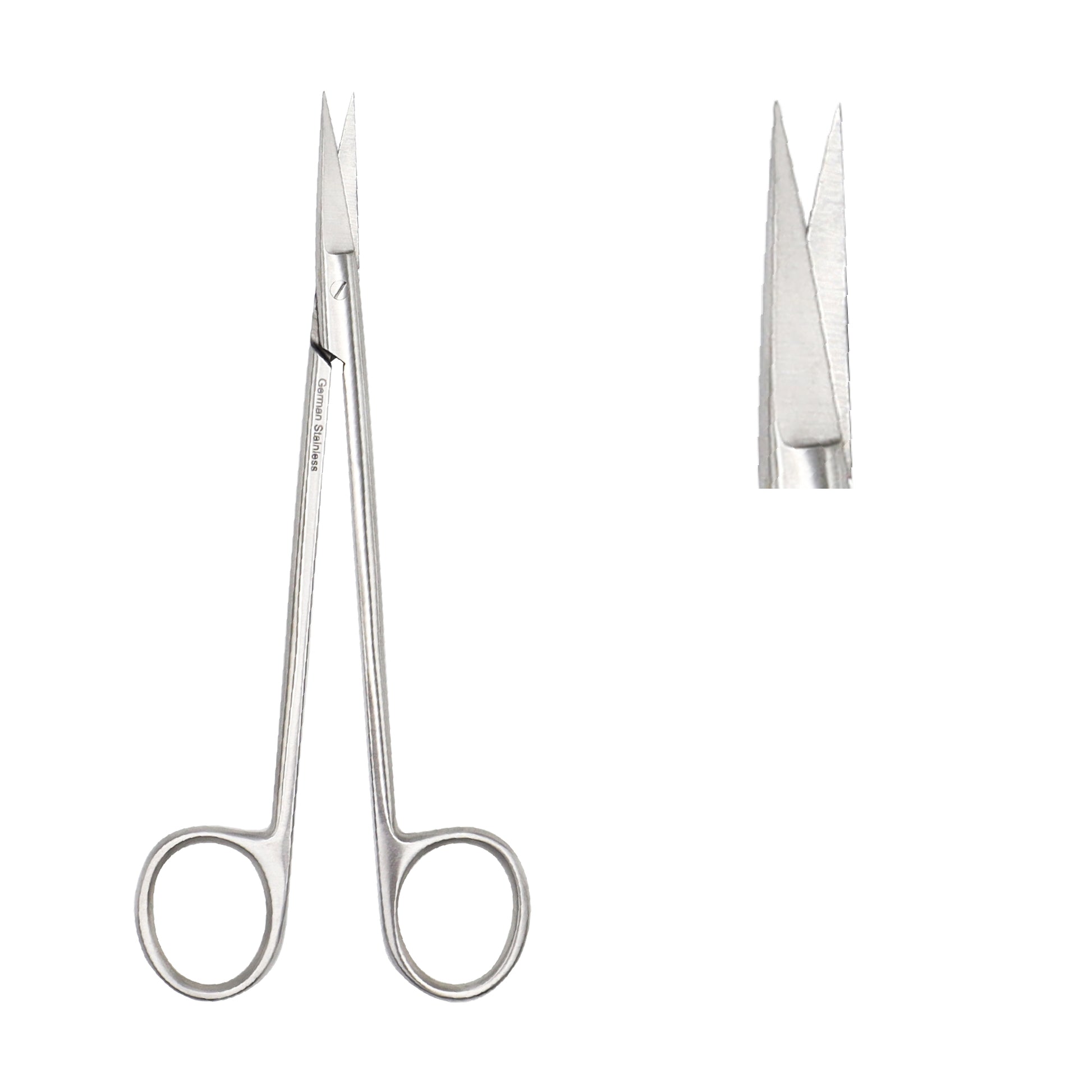 Pair of surgical forceps on a white background