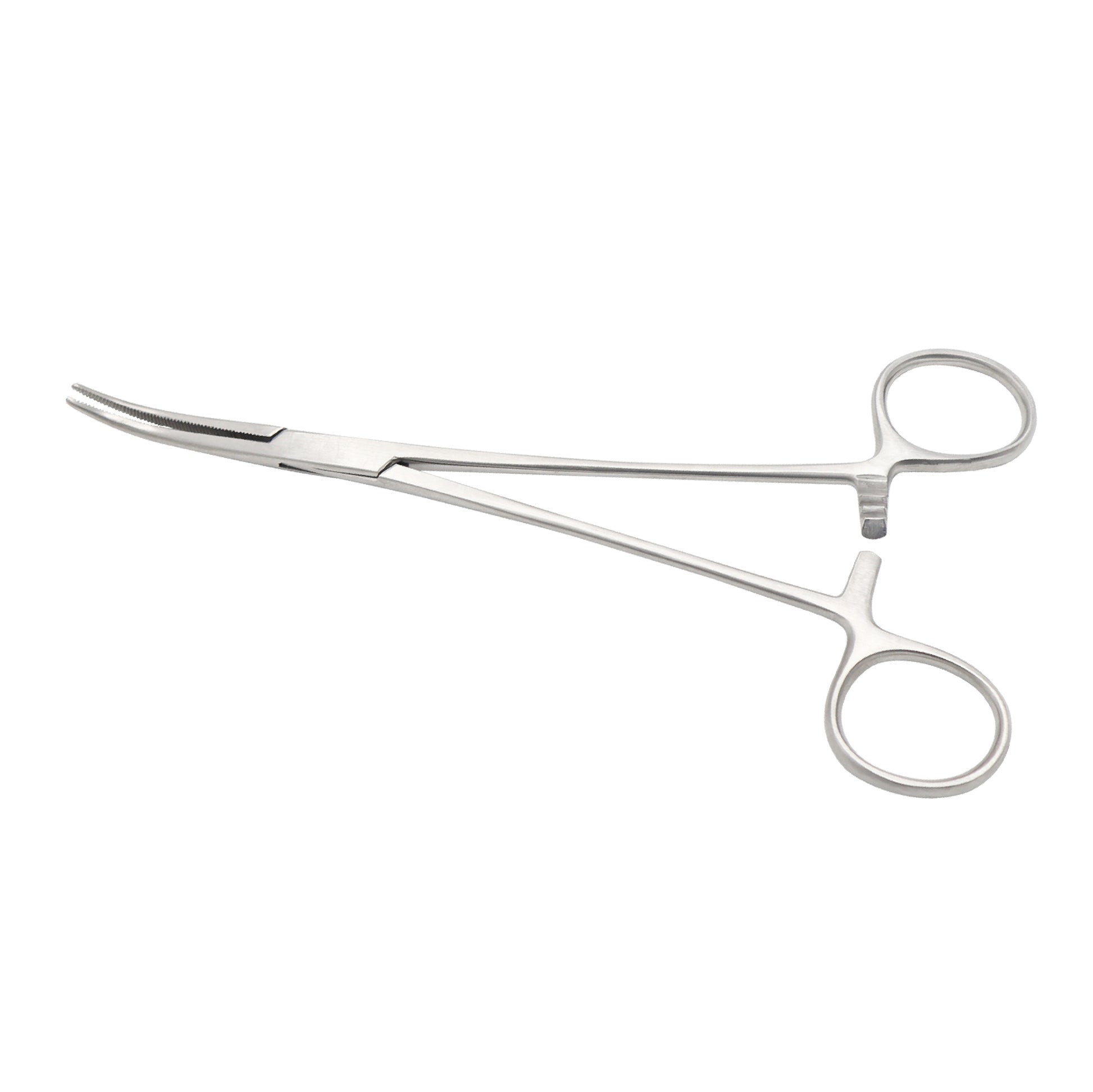 A pair of curved Crile Hemostatic Forceps made from stainless steel, typically used in surgical procedures.