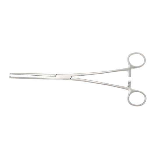 A pair of curved Ochsner Hemostatic Forceps made from stainless steel, typically used in surgical procedures for clamping blood vessels and tissue handling.