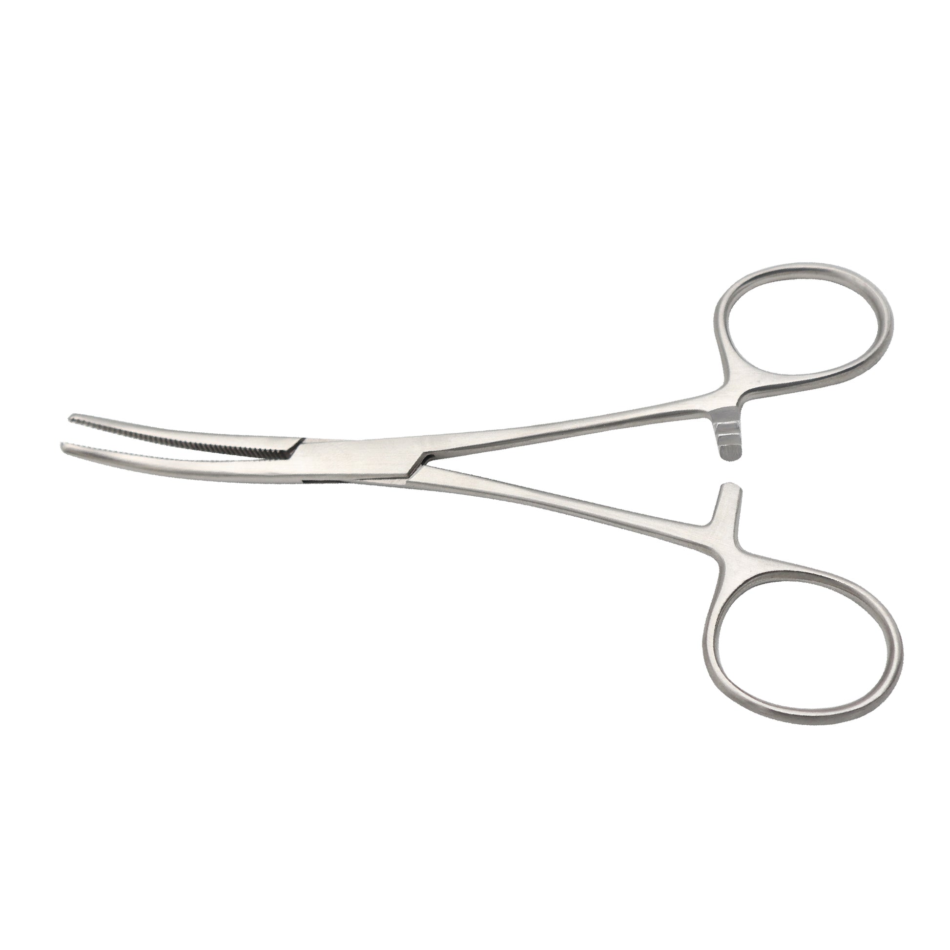 A pair of curved Pean Hemostatic Forceps made of stainless steel with serrated jaws.