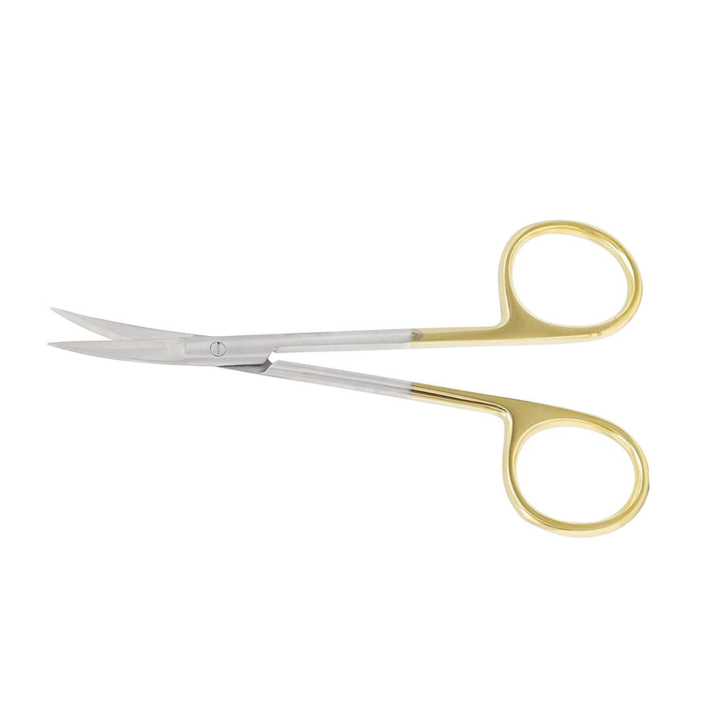 Scissors with gold handles on a white background