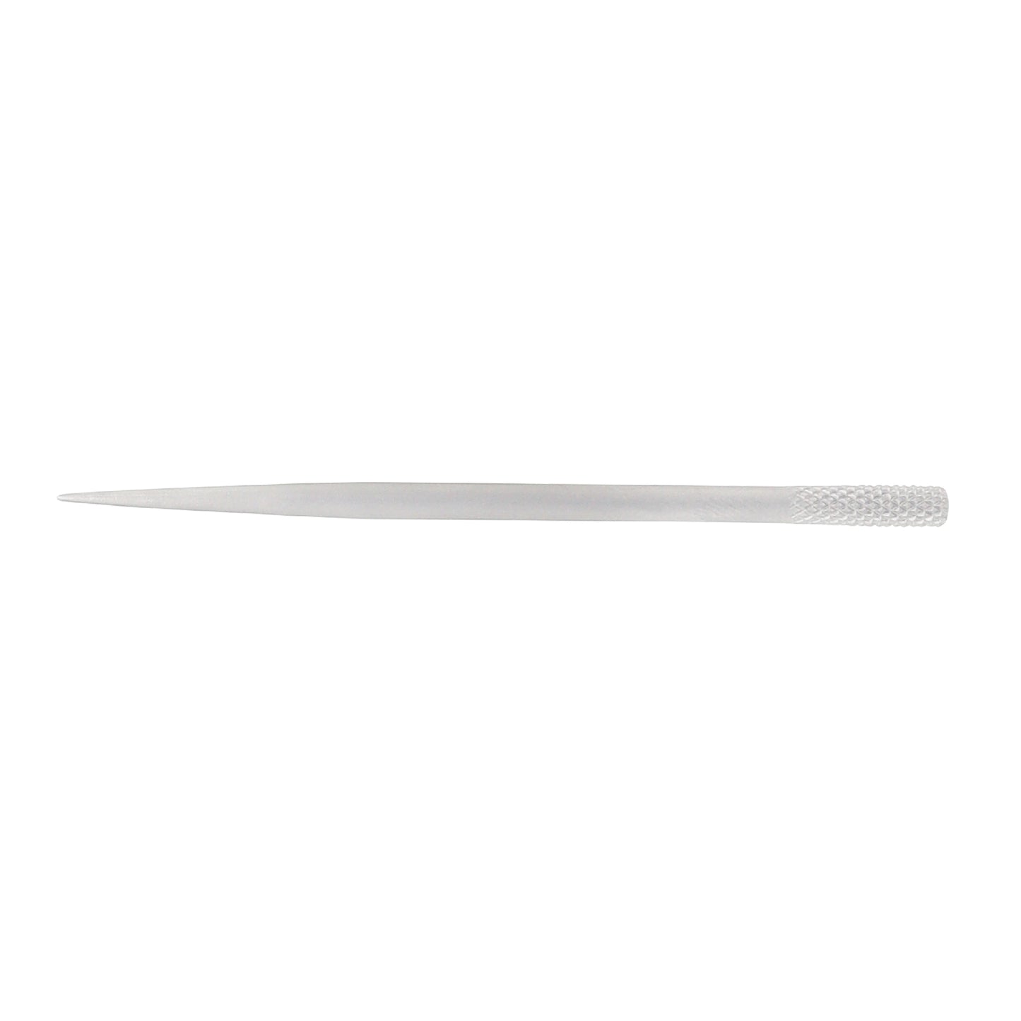 Simple front view of the Sichel-Wilder Lachrymal Dilator, Fig. 2, featuring a 0.90 mm tip diameter and 7.5 cm overall length used in ophthalmic surgery.