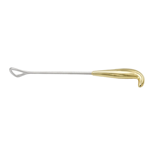 A silver-colored Reynolds Transaxillary Breast Surgical Dissector with a curved tip.