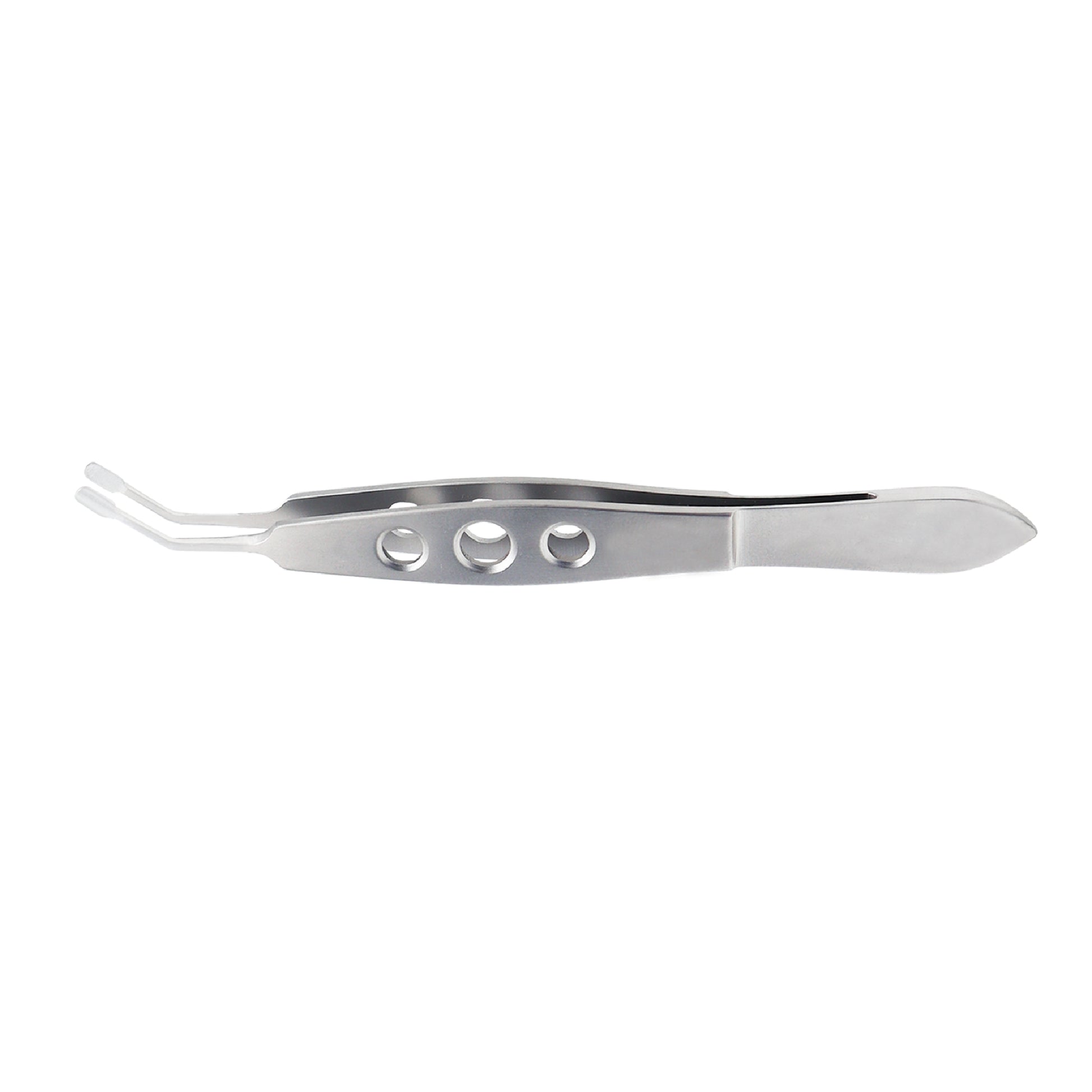 A silver Meibomian Gland Expressor Forcep Tweezer with a 3x6 mm tip.
