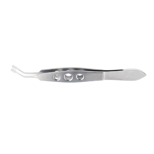 A silver Meibomian Gland Expressor Forcep Tweezer with a 3x6 mm tip.