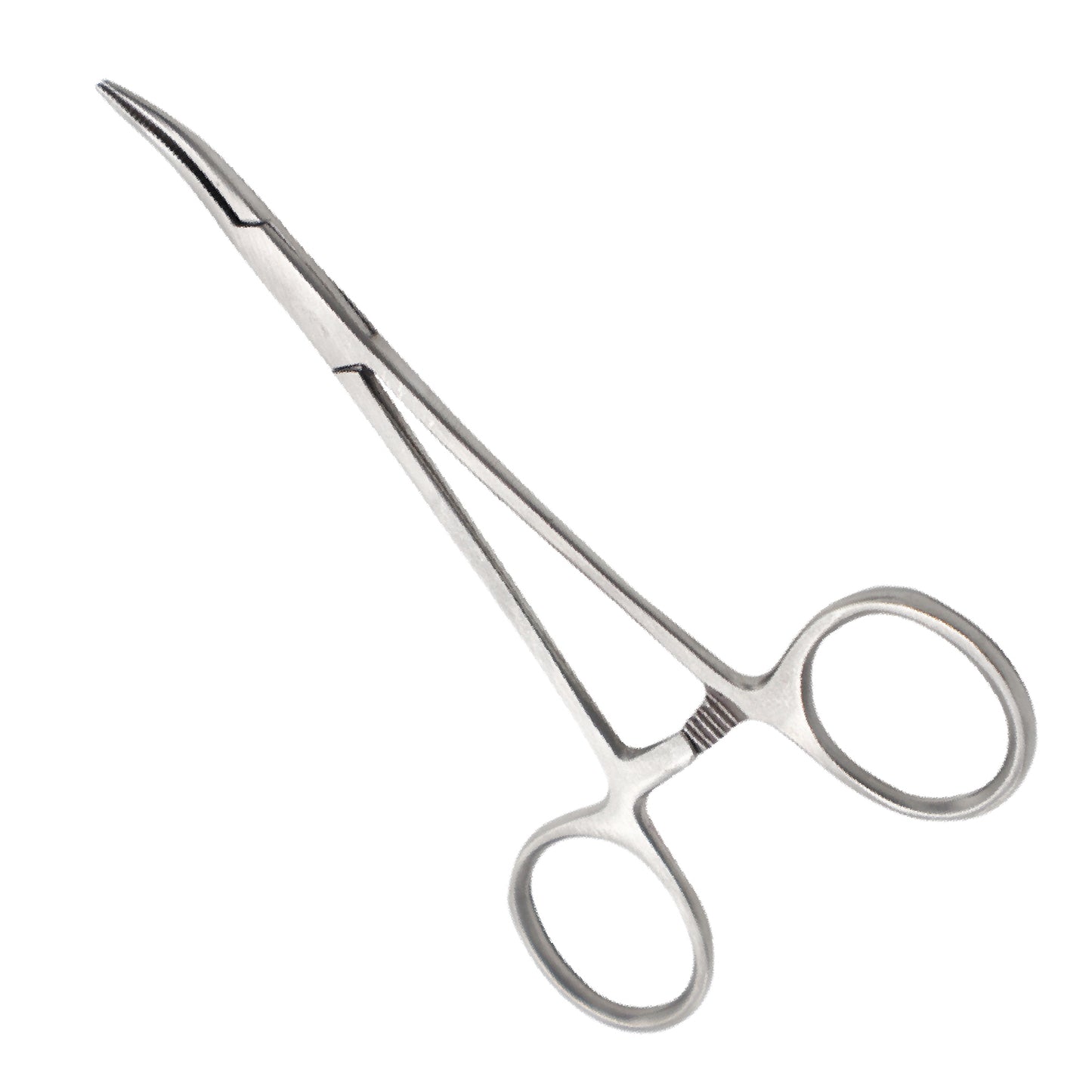 silver scissors on a white background